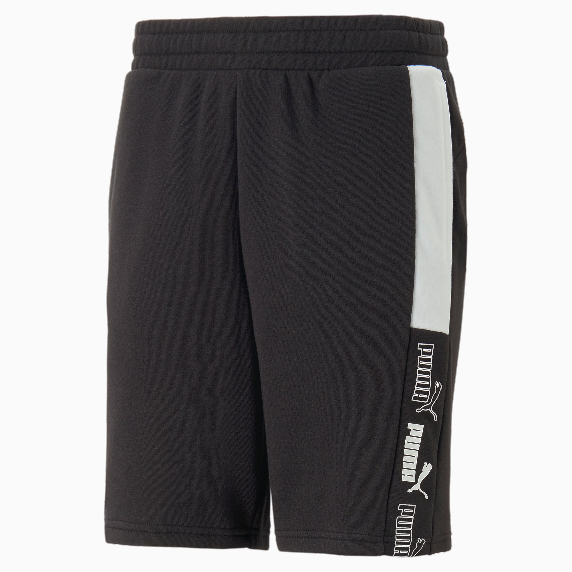 PUMA Block 9 Ft Shorts Men, Black/White, Size S, Clothing