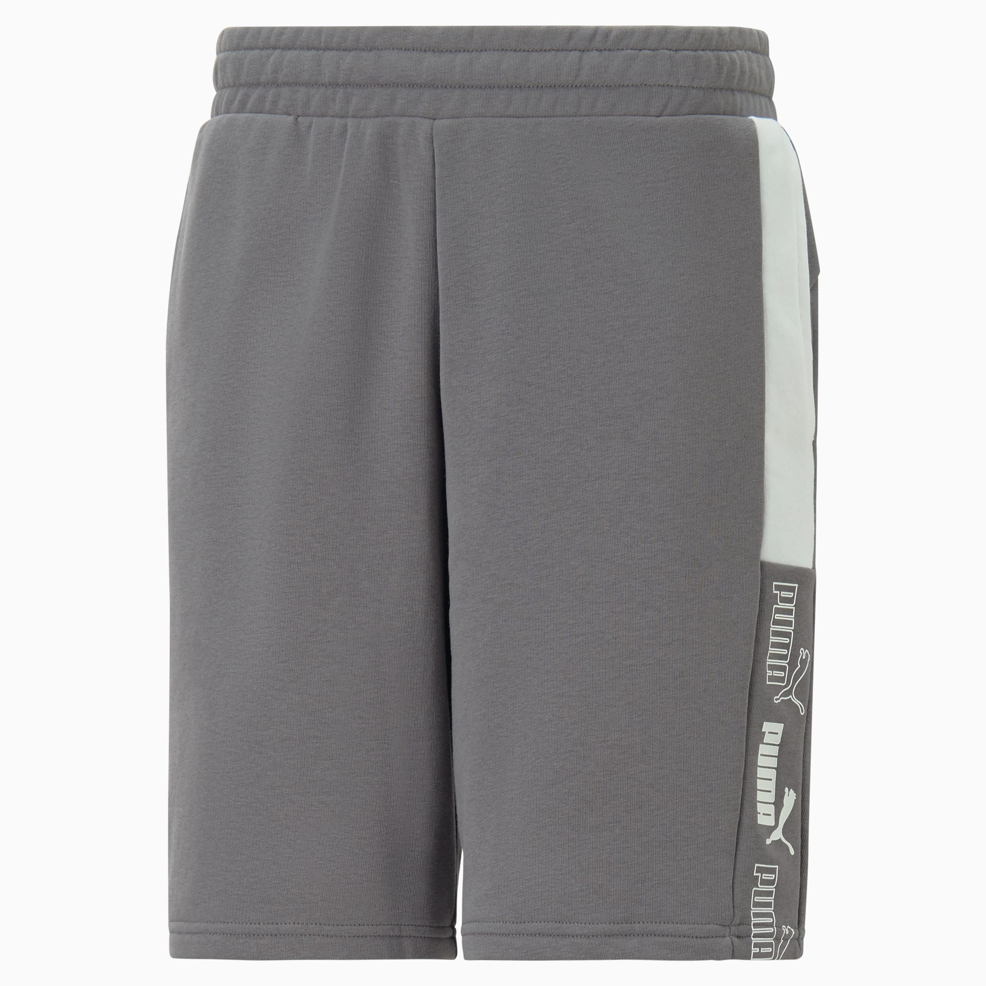 PUMA Block 9 Ft Shorts Men, Cool Dark Grey/White, Size XXS, Clothing