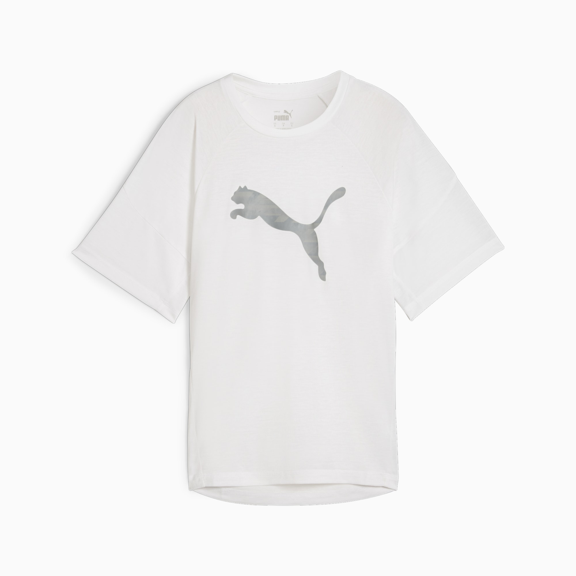 PUMA Evostripe Women's Graphic T-Shirt, White, Size M, Clothing