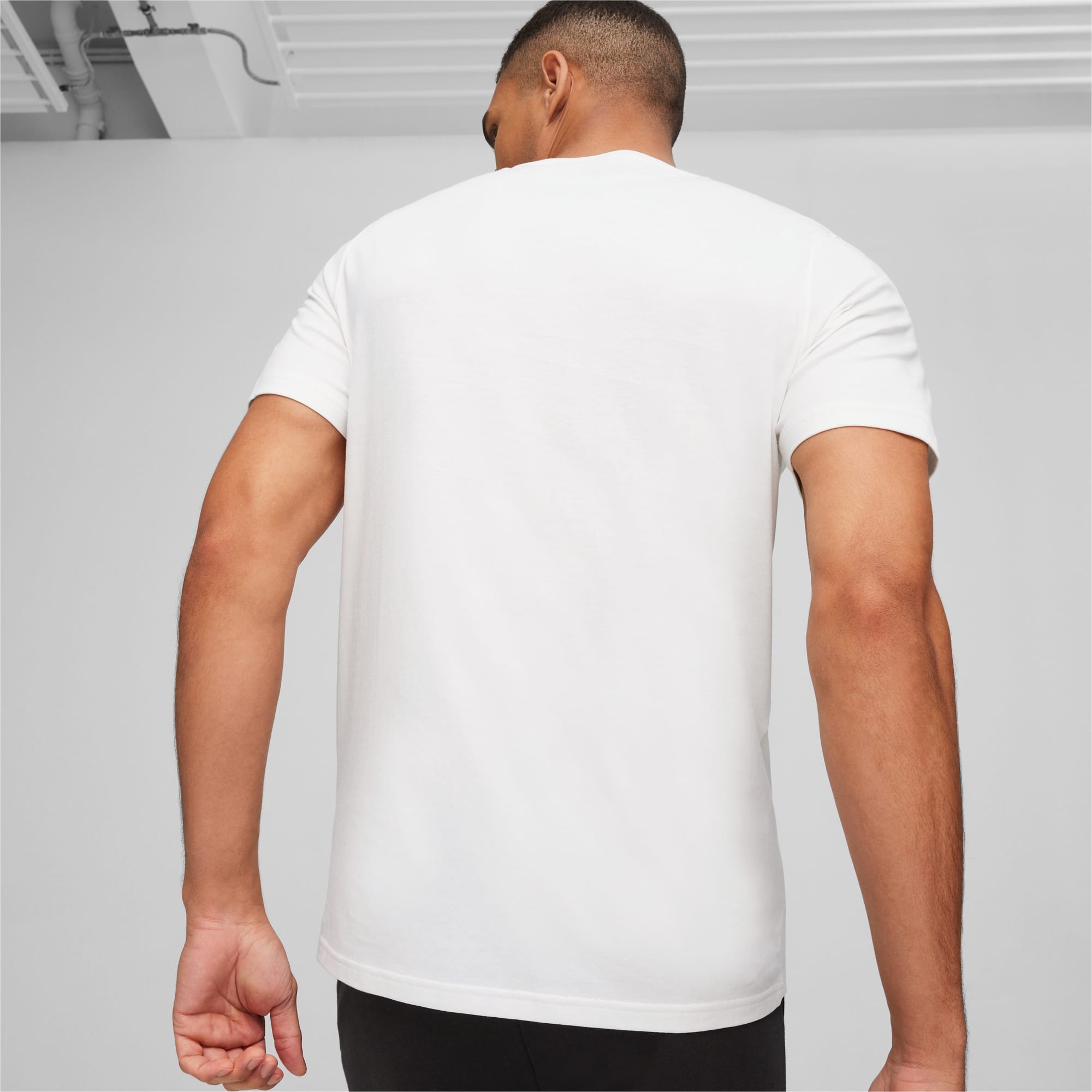 PUMA POWER T-shirt Met Print Voor Heren, Wit/Groen