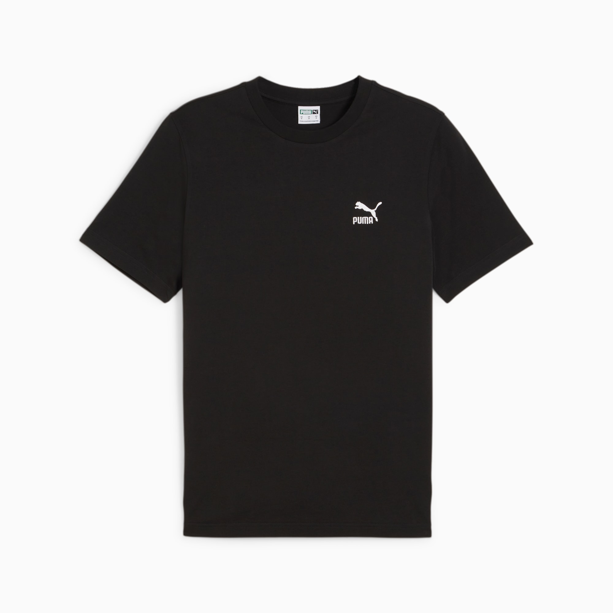 PUMA CLASSICS T-Shirt Mit Kleinem Logo Für Herren, Schwarz, Größe: XL, Kleidung