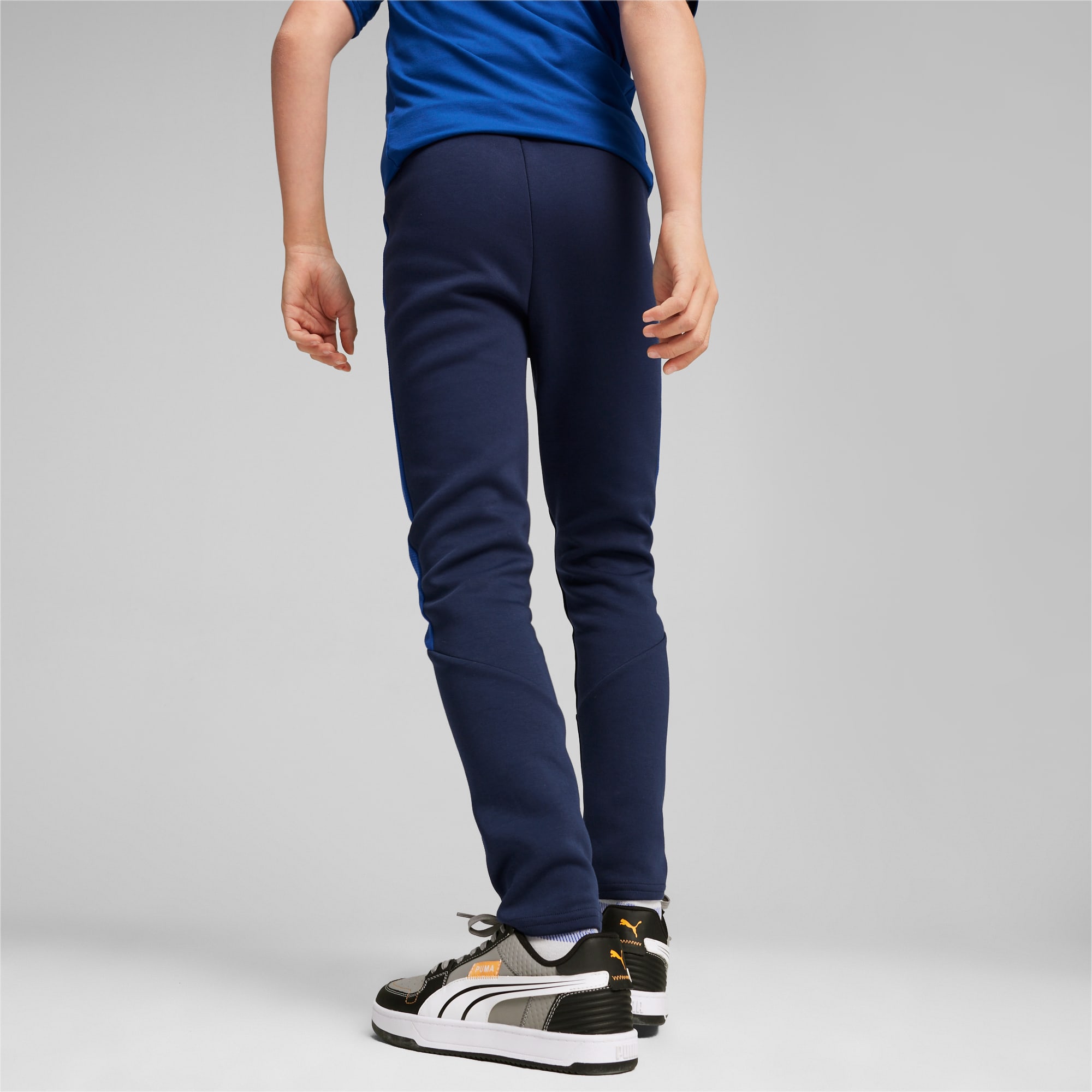 PUMA Evostripe Youth Sweatpants, Dark Blue, Size 116, Clothing