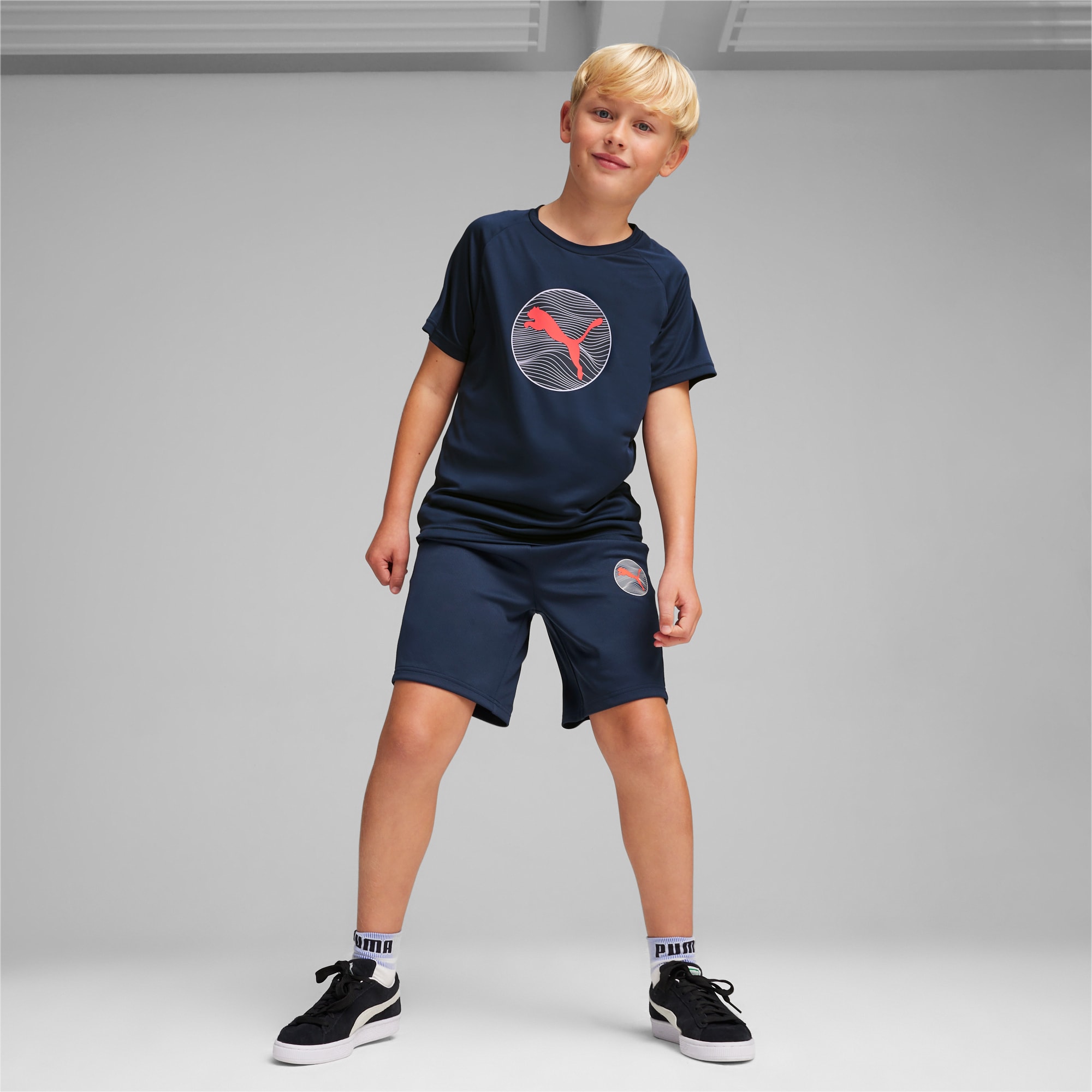 PUMA Camiseta Gráfica Para Jóvenes Active Sports, Azul