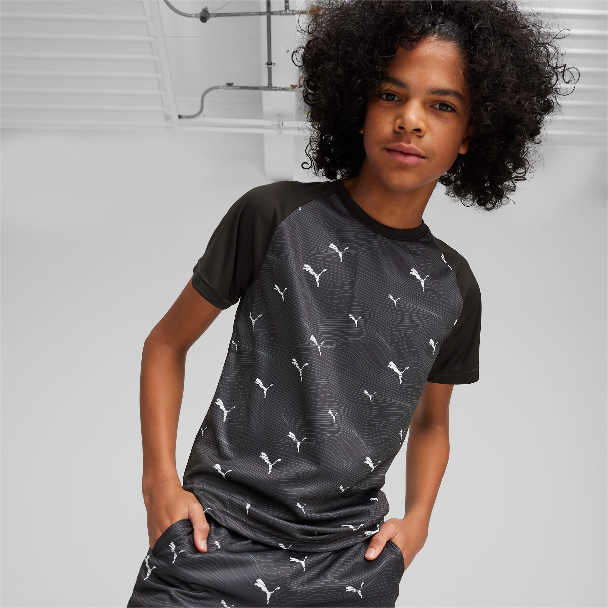 PUMA Camiseta Para Jóvenes Active Sports, Negro