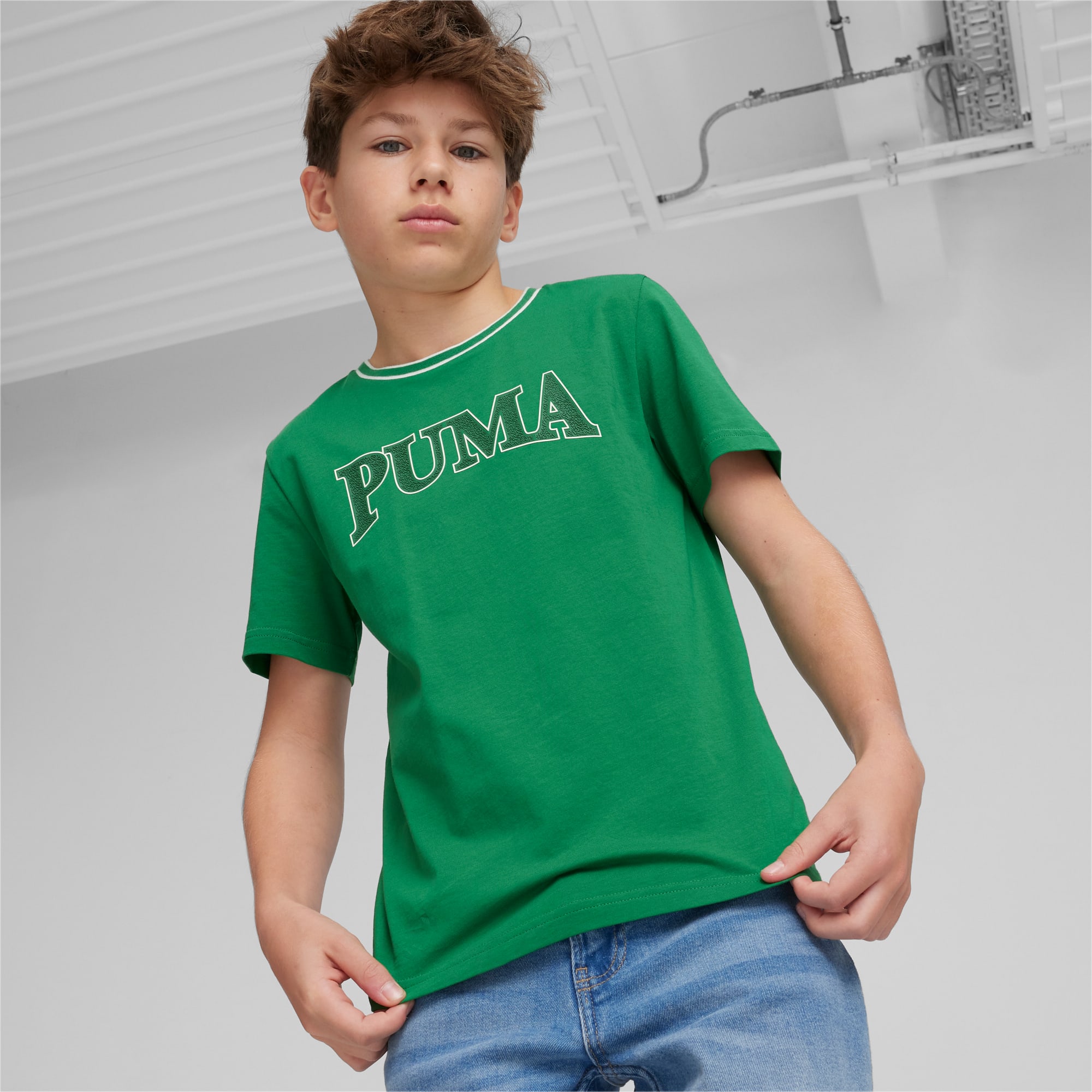 PUMA Squad Youth T-Shirt, Archive Green, Size 128, Clothing