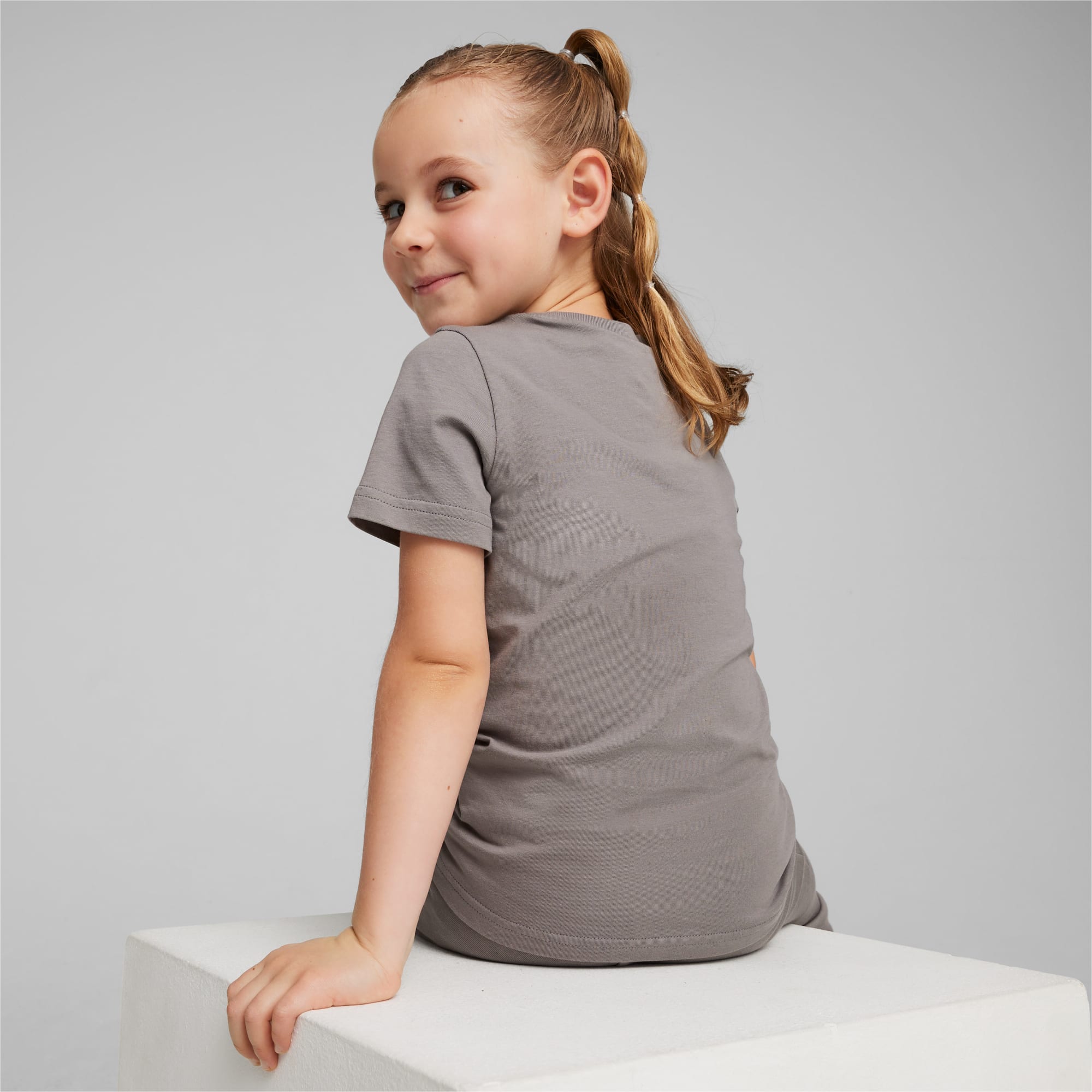 PUMA ESS+ SUMMER CAMP T-Shirt Kinder, Grau, Größe: 128, Kleidung