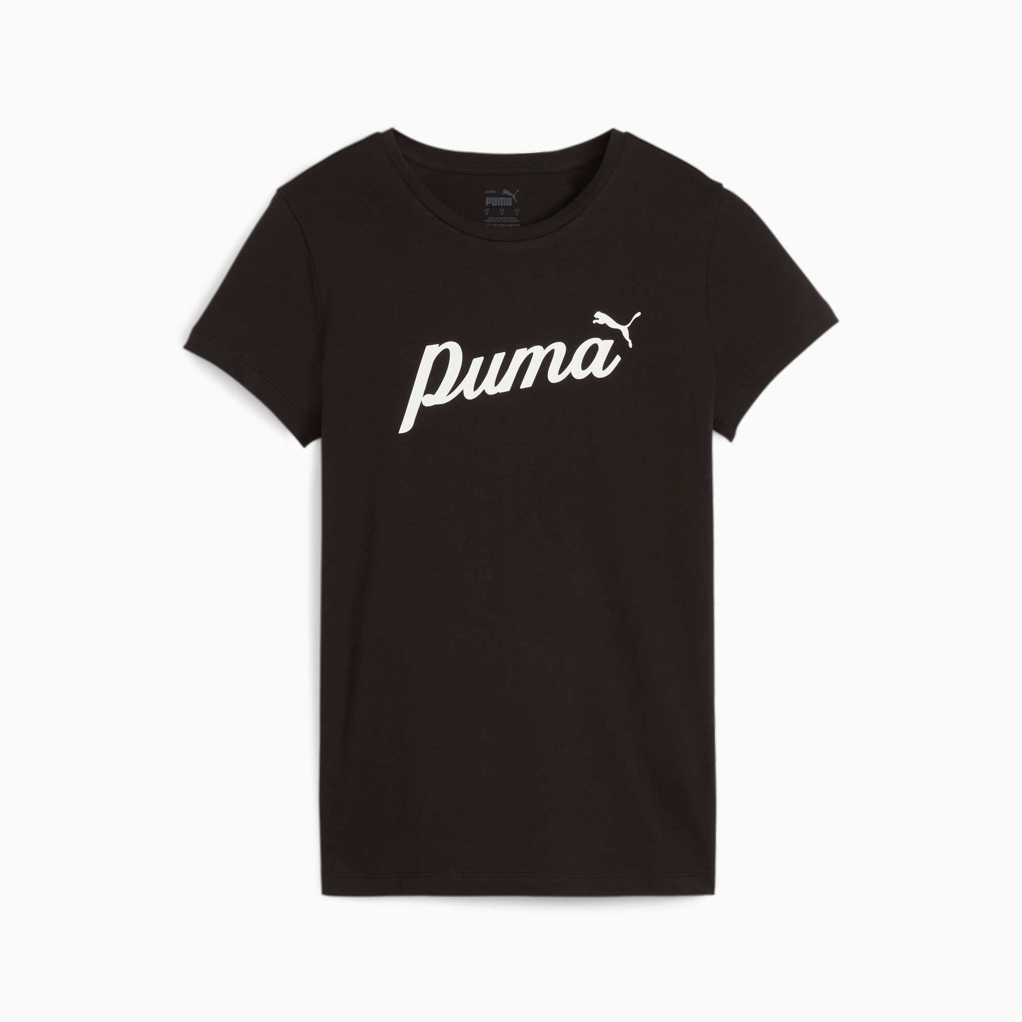 PUMA T-Shirt Script ESS+ Femme, Noir