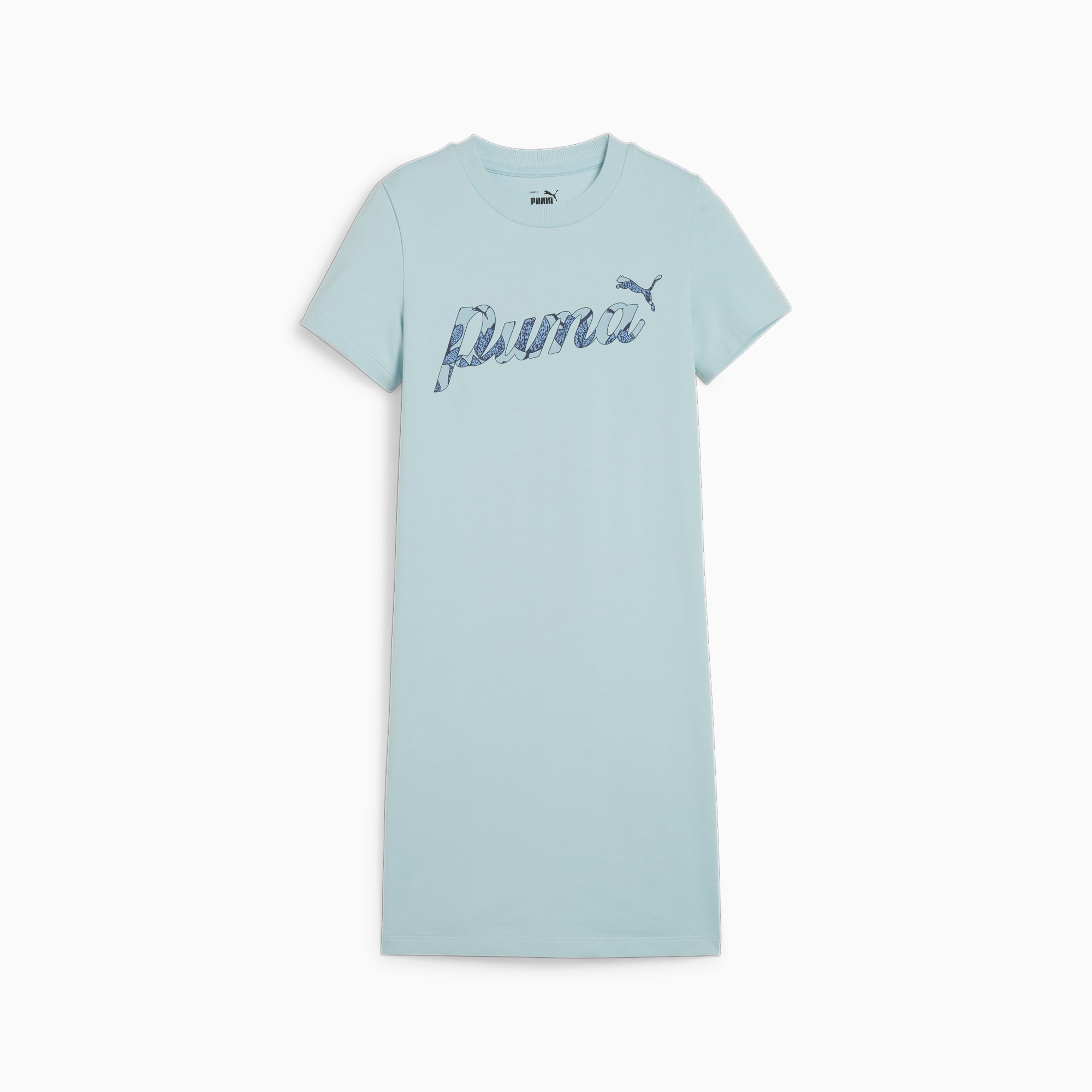 PUMA Ess+ Blossom Girls' Dress, Turquoise Surf, Size 128, Clothing