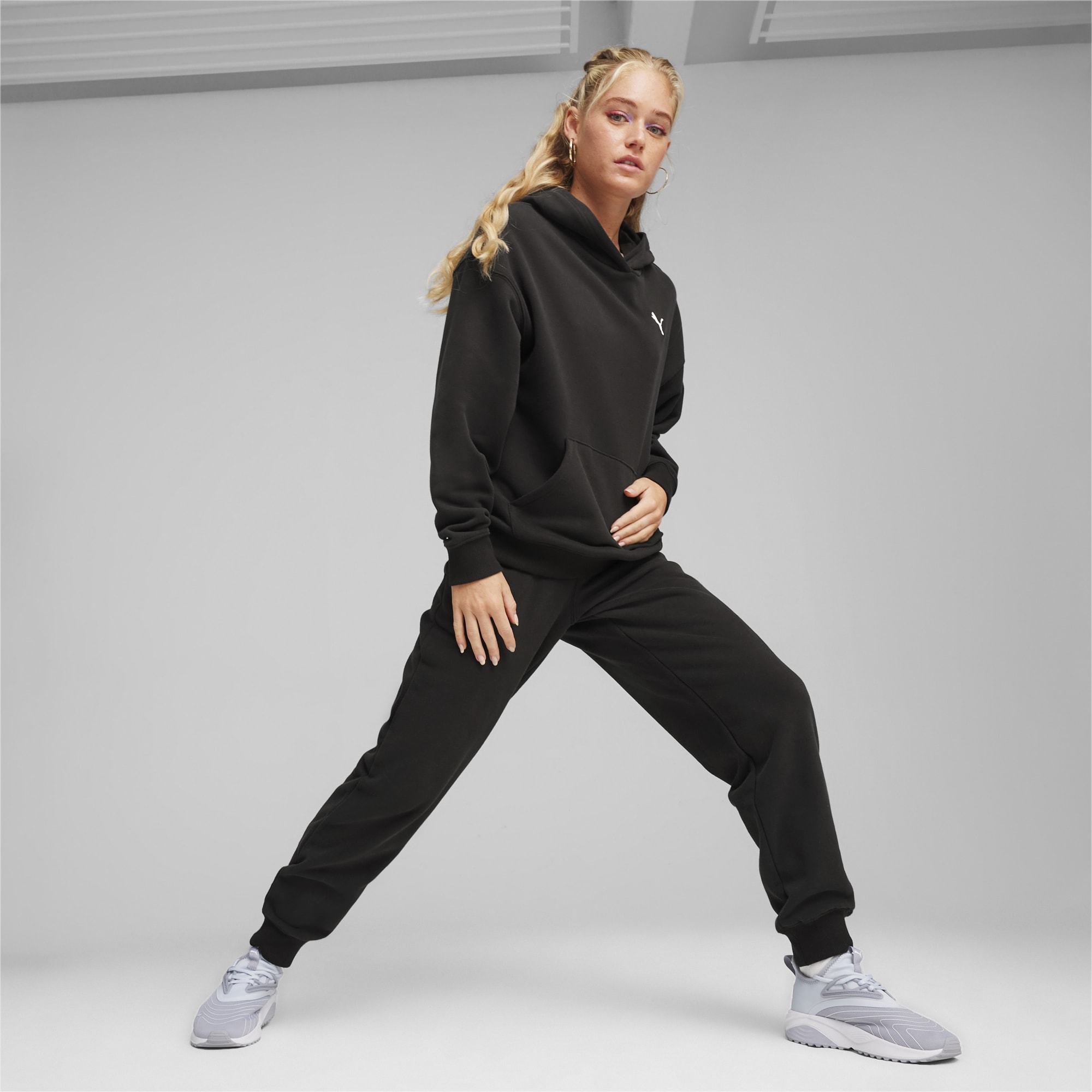 PUMA Loungewear Trainingsanzug Damen, Schwarz, Größe: XL, Kleidung