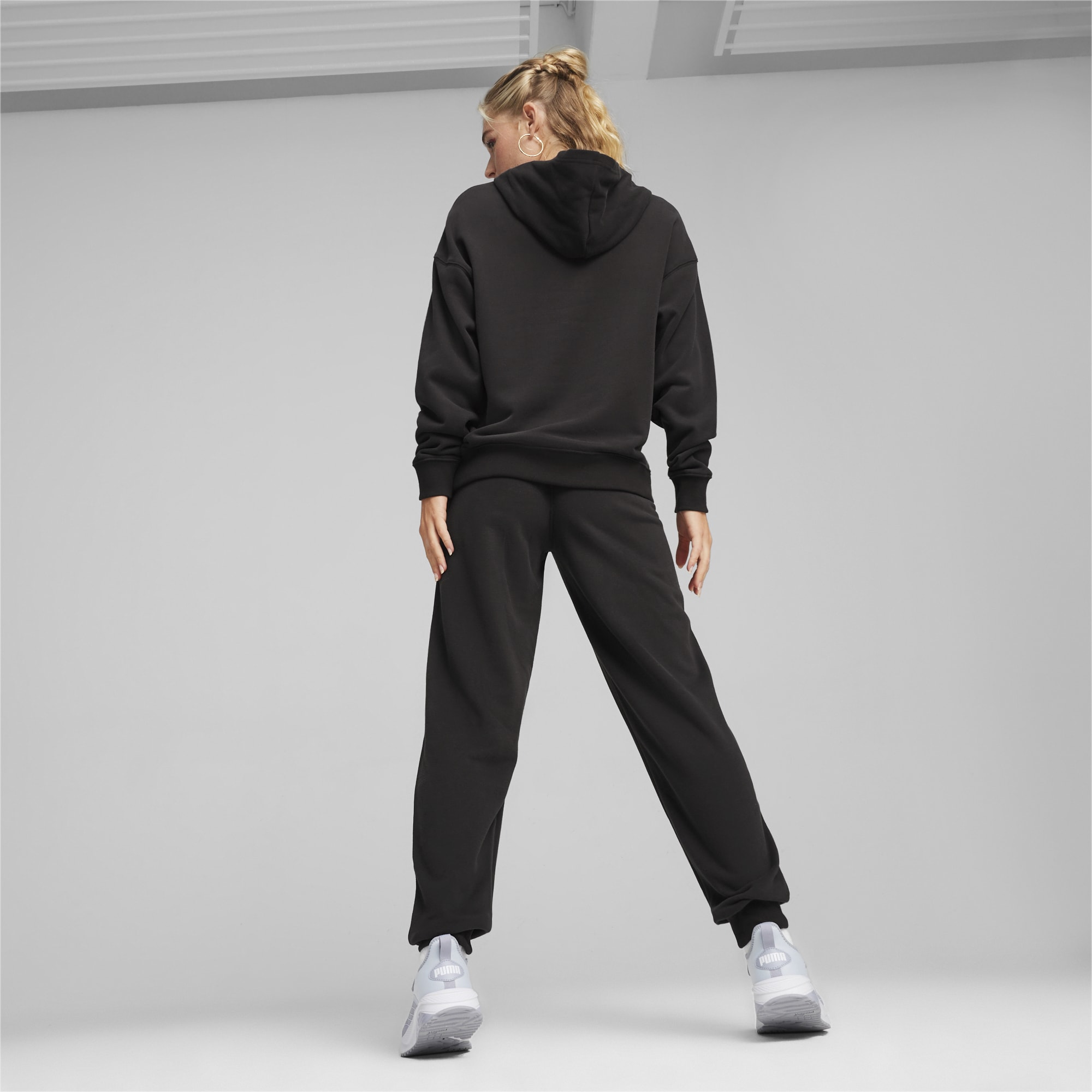 PUMA Loungewear Trainingsanzug Damen, Schwarz, Größe: S, Kleidung