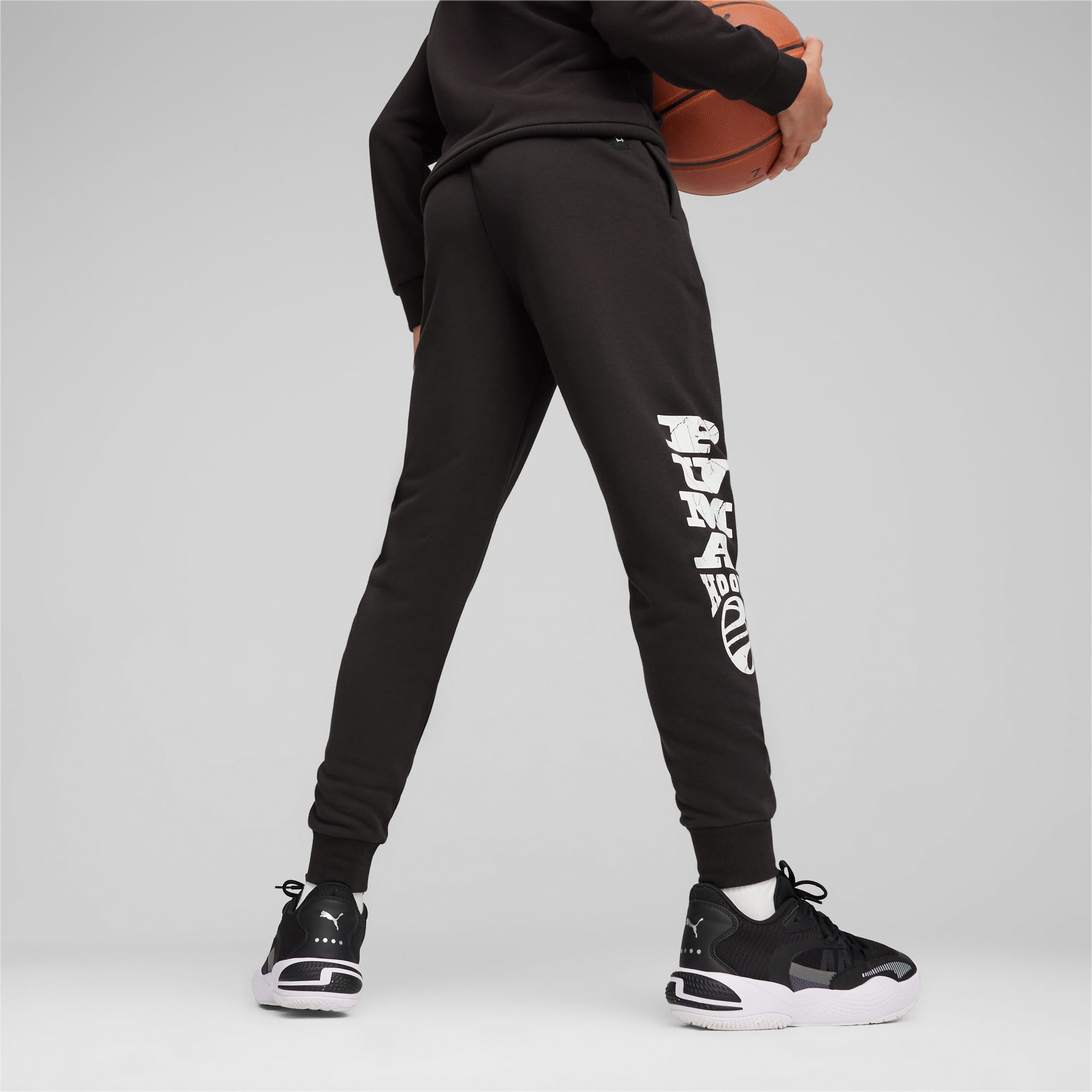 PUMA Blueprint Basketball Youth Sweatpants, Black