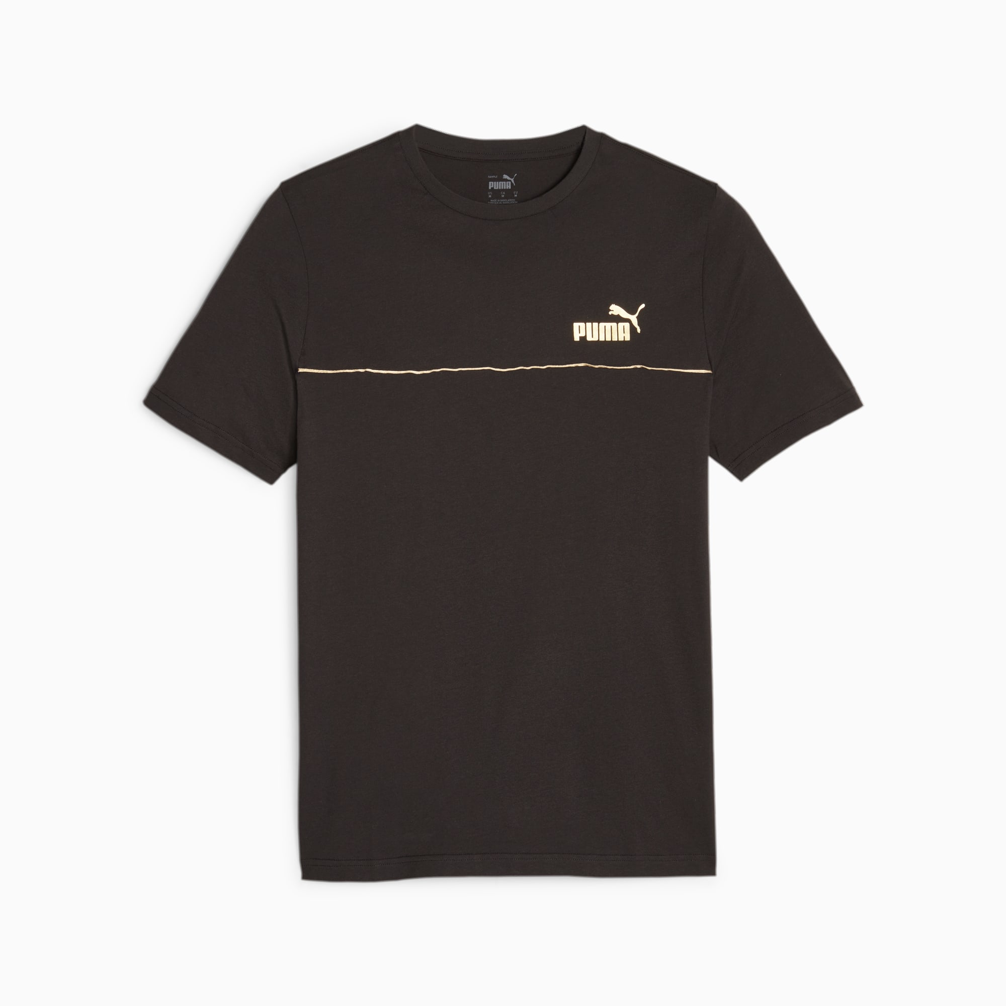 PUMA Ess+ Minimal Gold Men's T-Shirt, Black