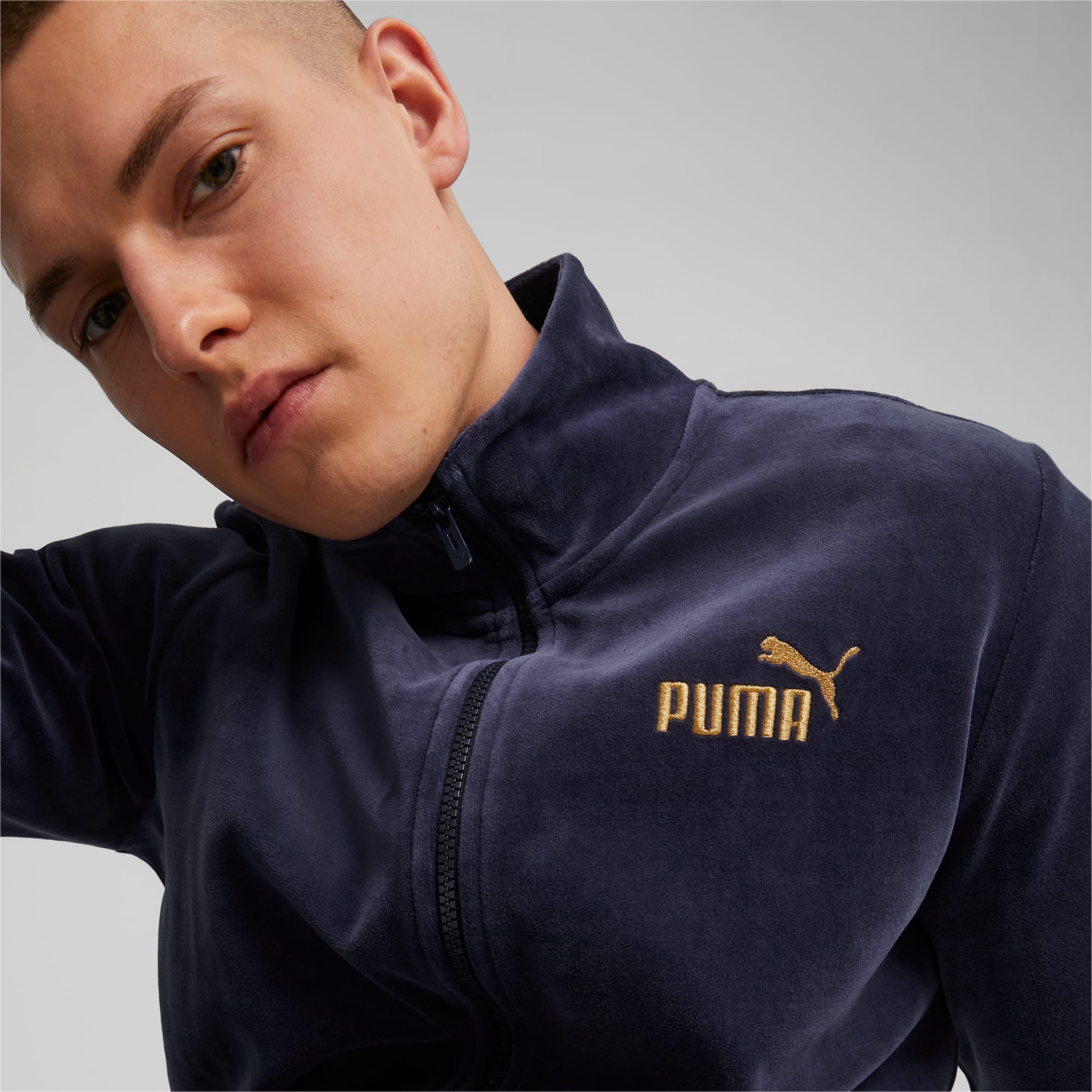 PUMA Ess+ Minimal Gold Men's Jacket, Dark Blue