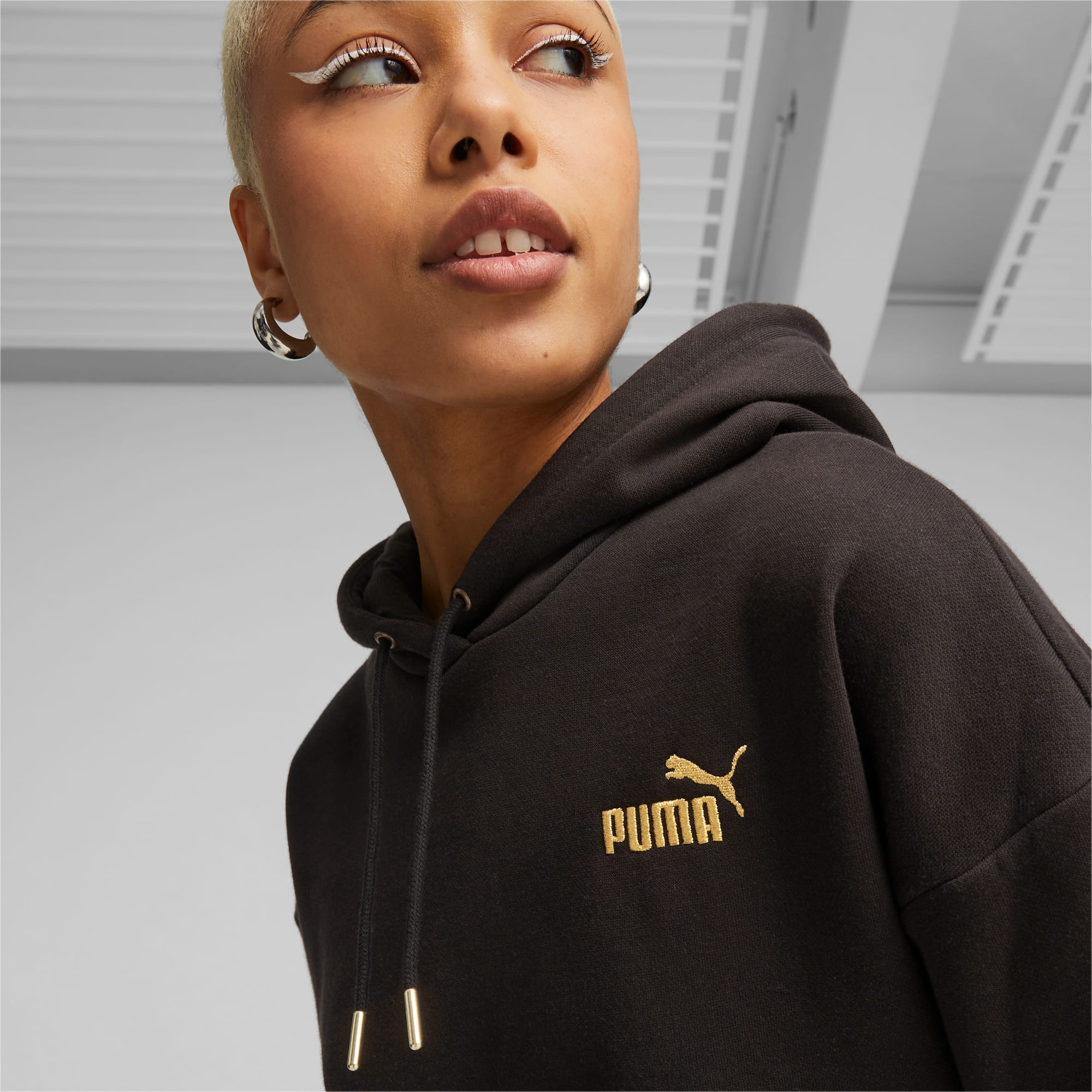 PUMA Ess+ Minimal Gold Women's Hoodie, Black