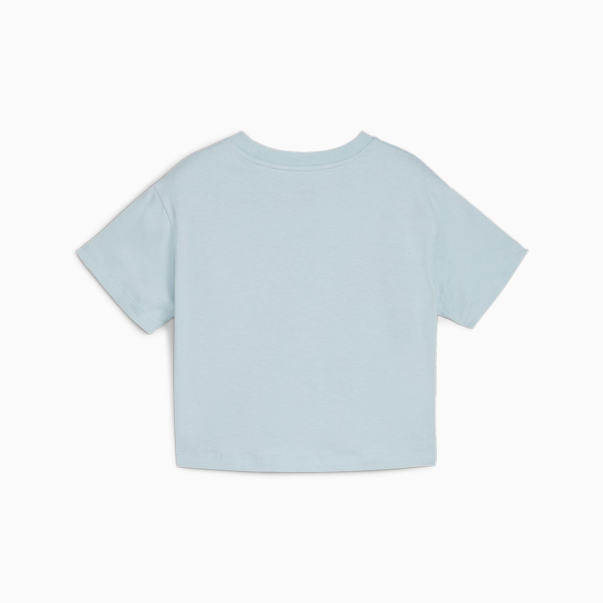 PUMA Ess+ Blossom Youth Short T-Shirt, Turquoise Surf