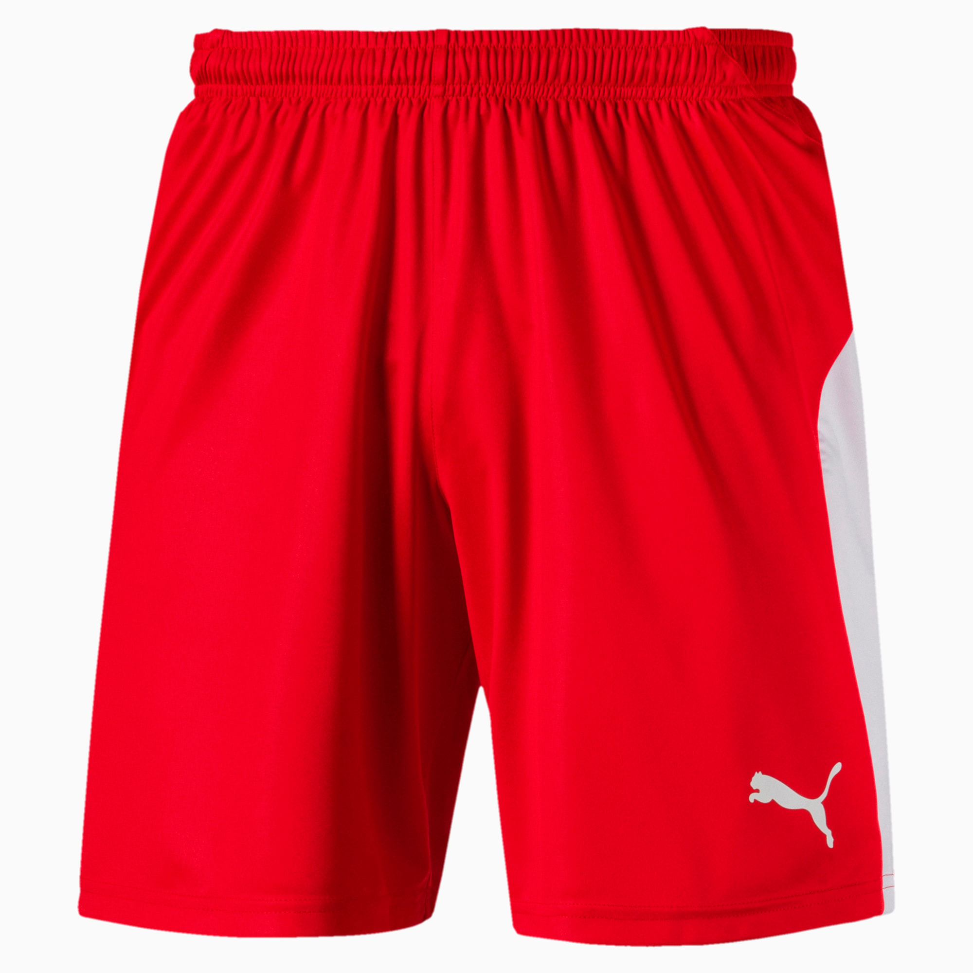 PUMA Short Football LIGA pour Homme, Rouge/Blanc, Taille XS, Vêtements