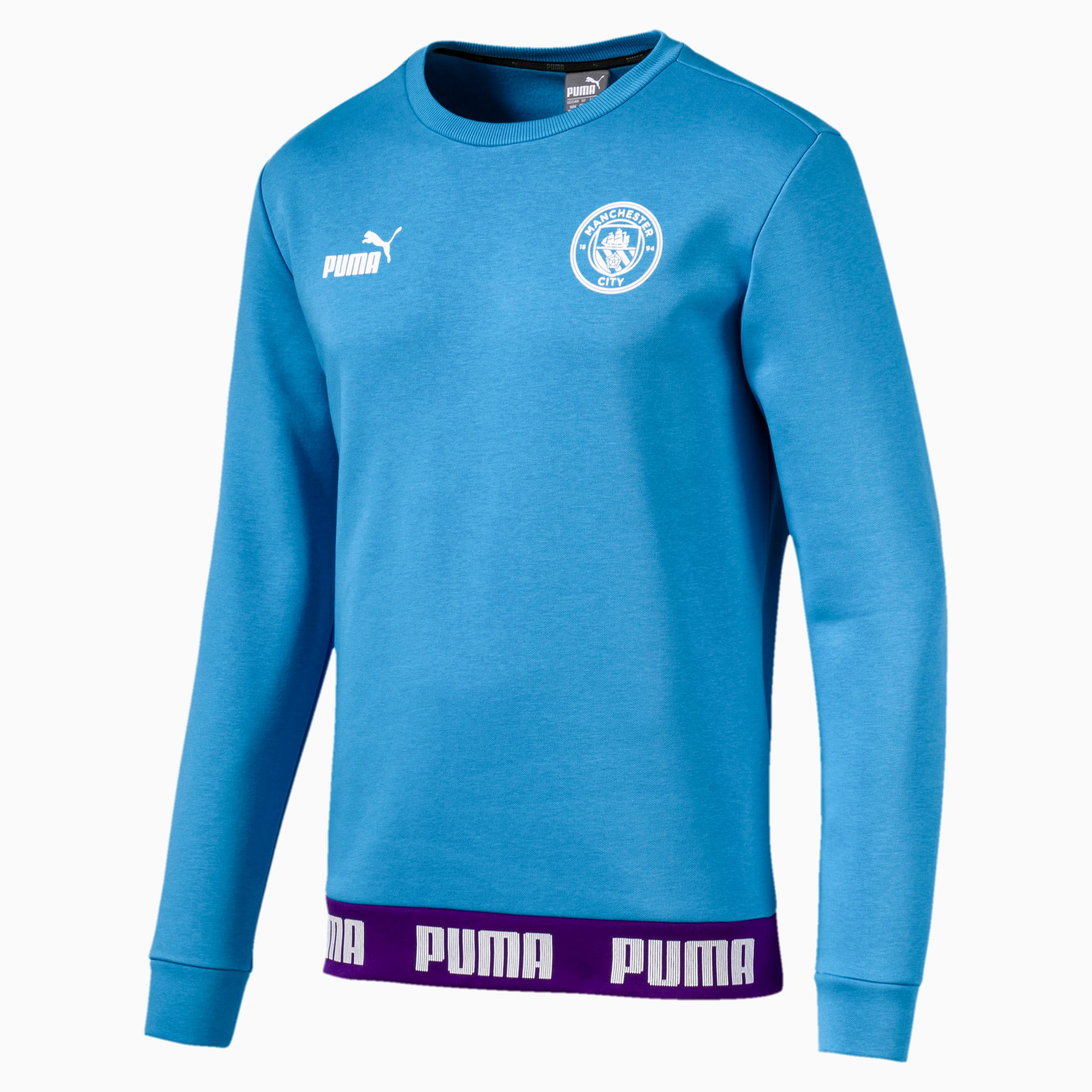 Man City Football Culture sweater voor Heren, Blauw/Wit, Maat L | PUMA