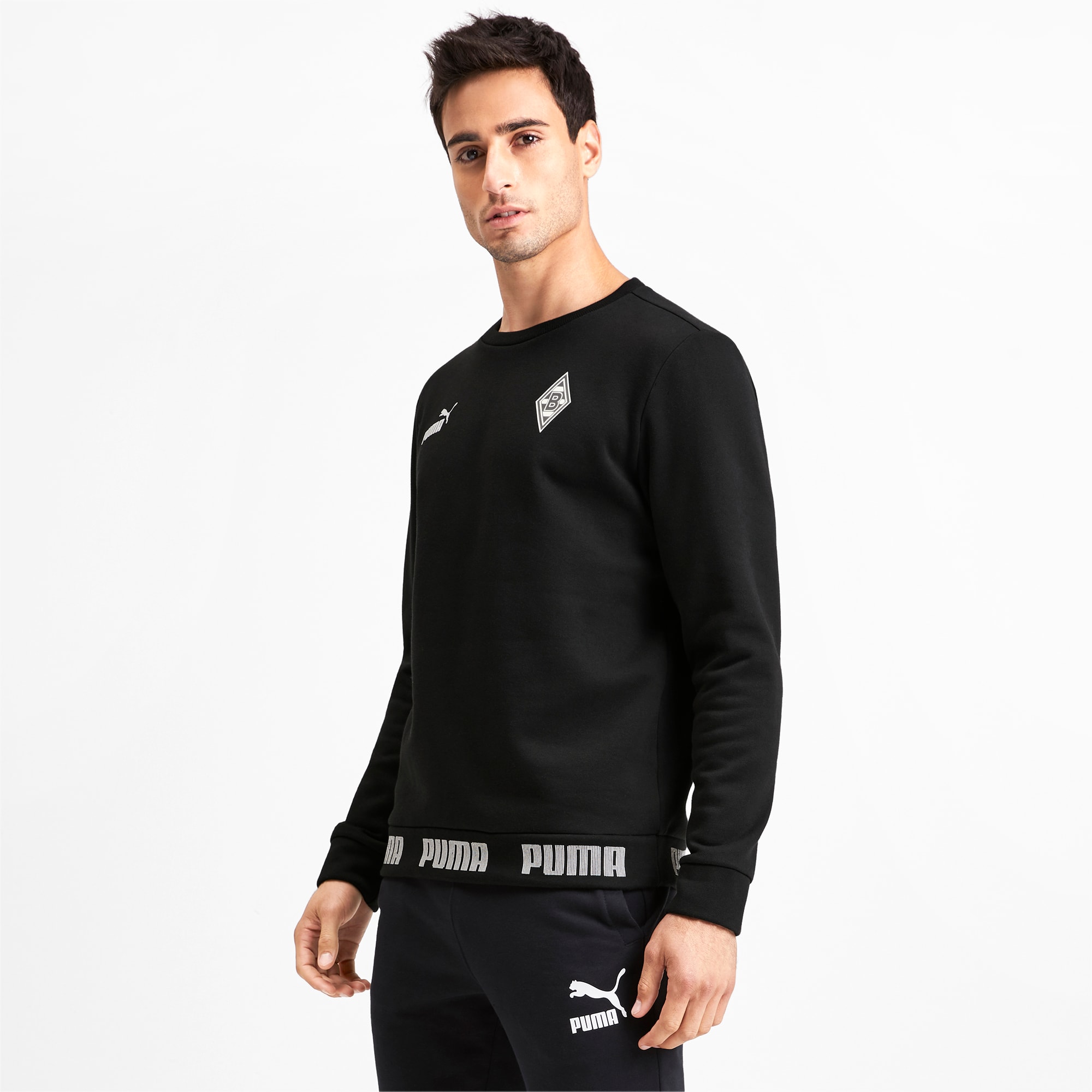 Borussia Mönchengladbach Football Culture Sweater voor Heren, Zwart, Maat L | PUMA
