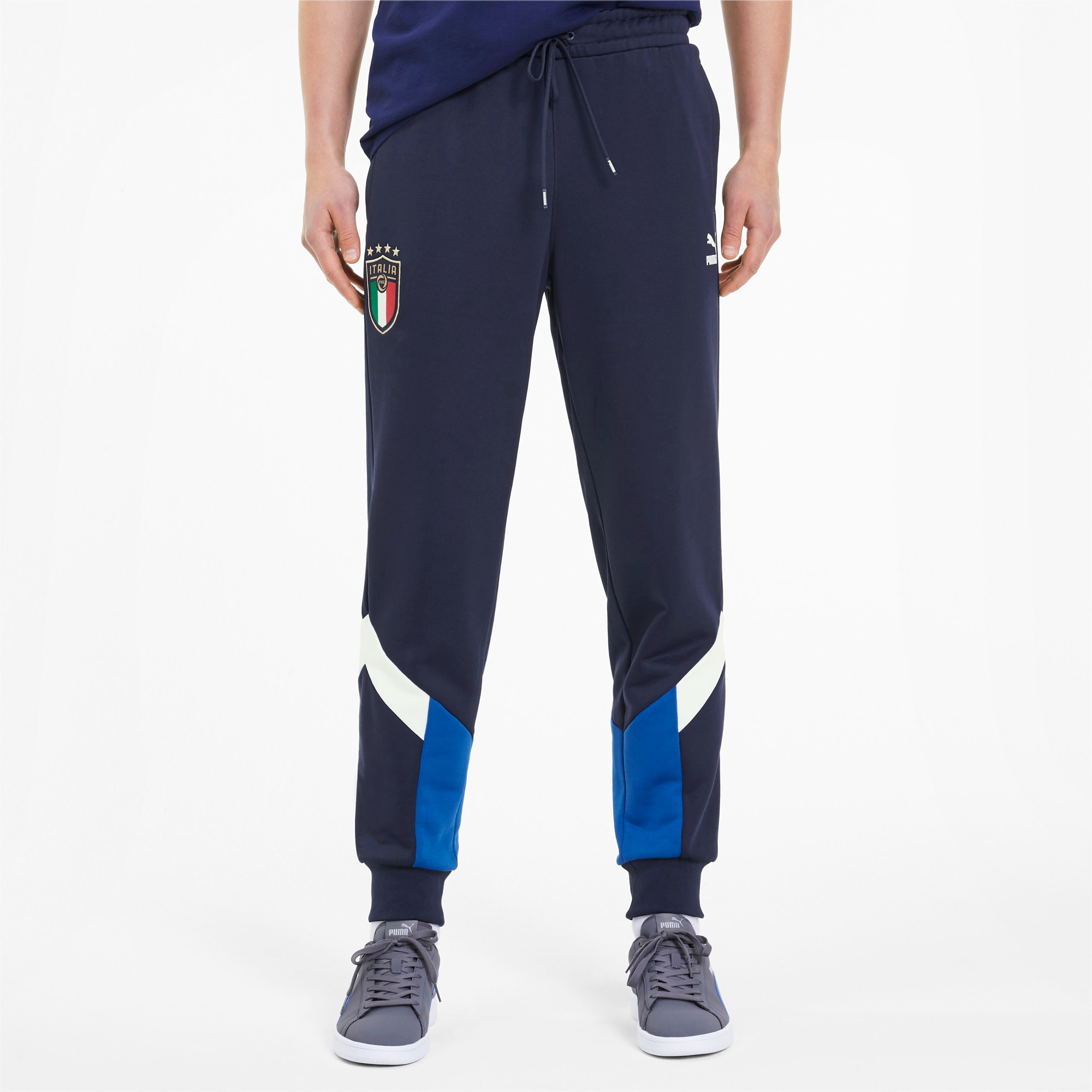 PUMA Pantalon de survêtement Italia Iconic MCS pour Homme, Bleu, Taille XL, Vêtements