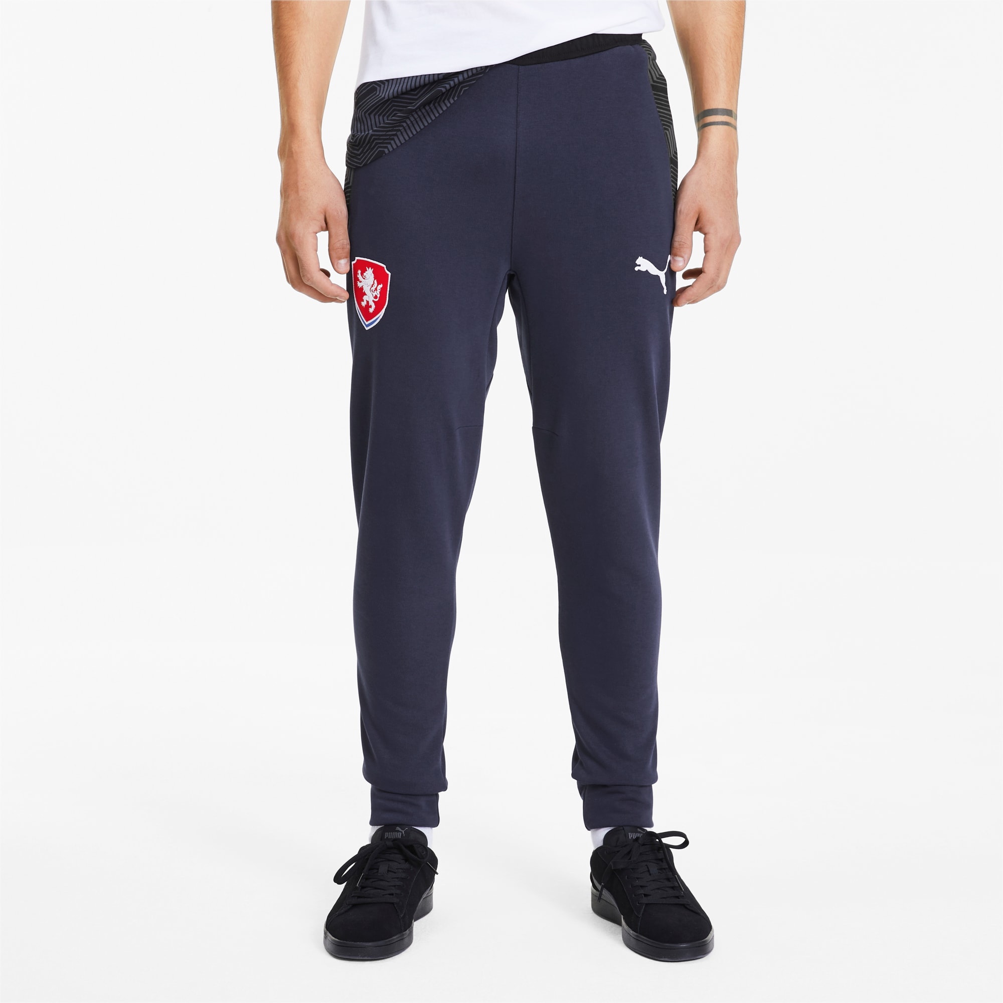 PUMA Pantalon en sweat République Tchèque Casuals, Bleu, Taille S, Vêtements