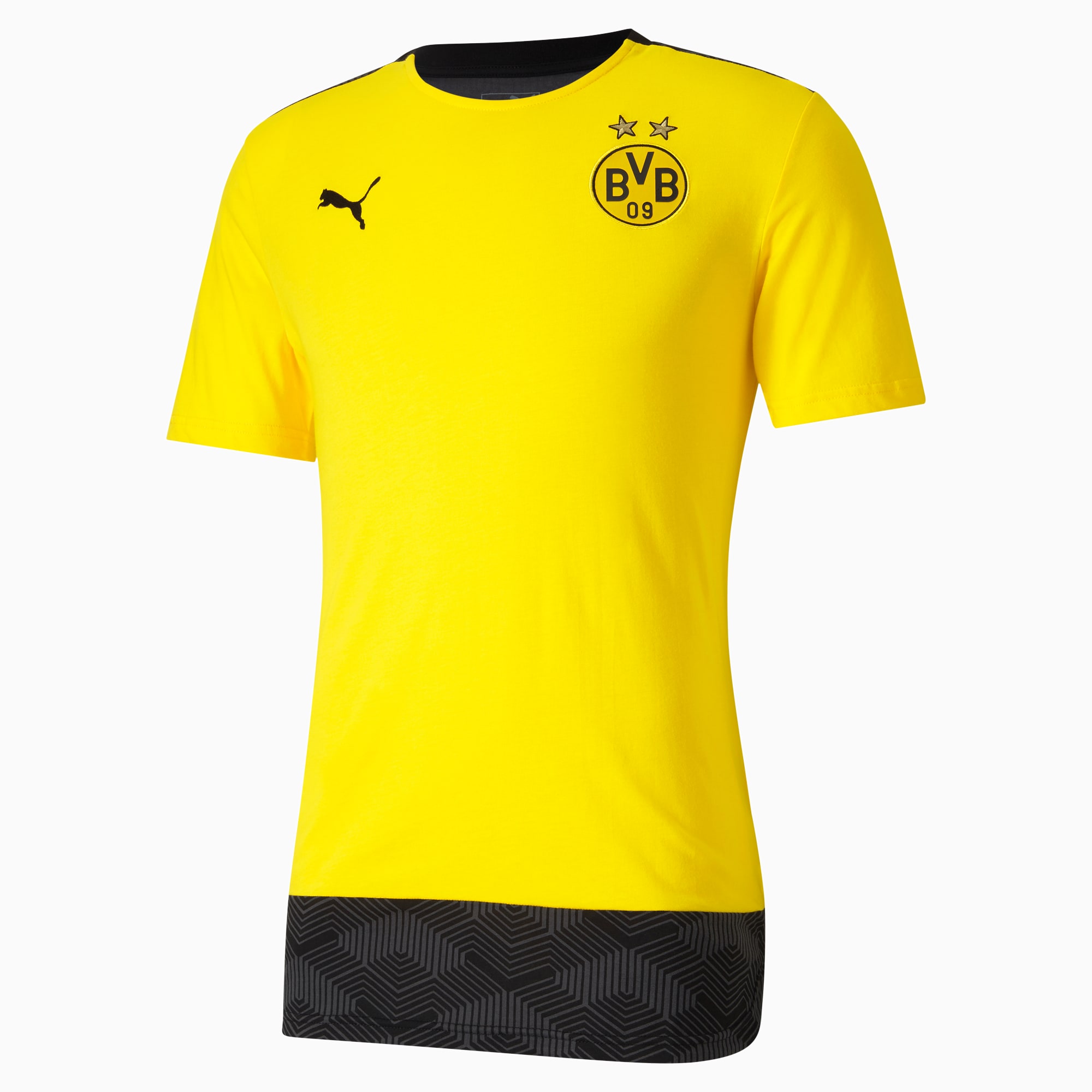 PUMA T-Shirt BVB Casuals Football pour Homme, Jaune/Noir, Taille M, Vêtements