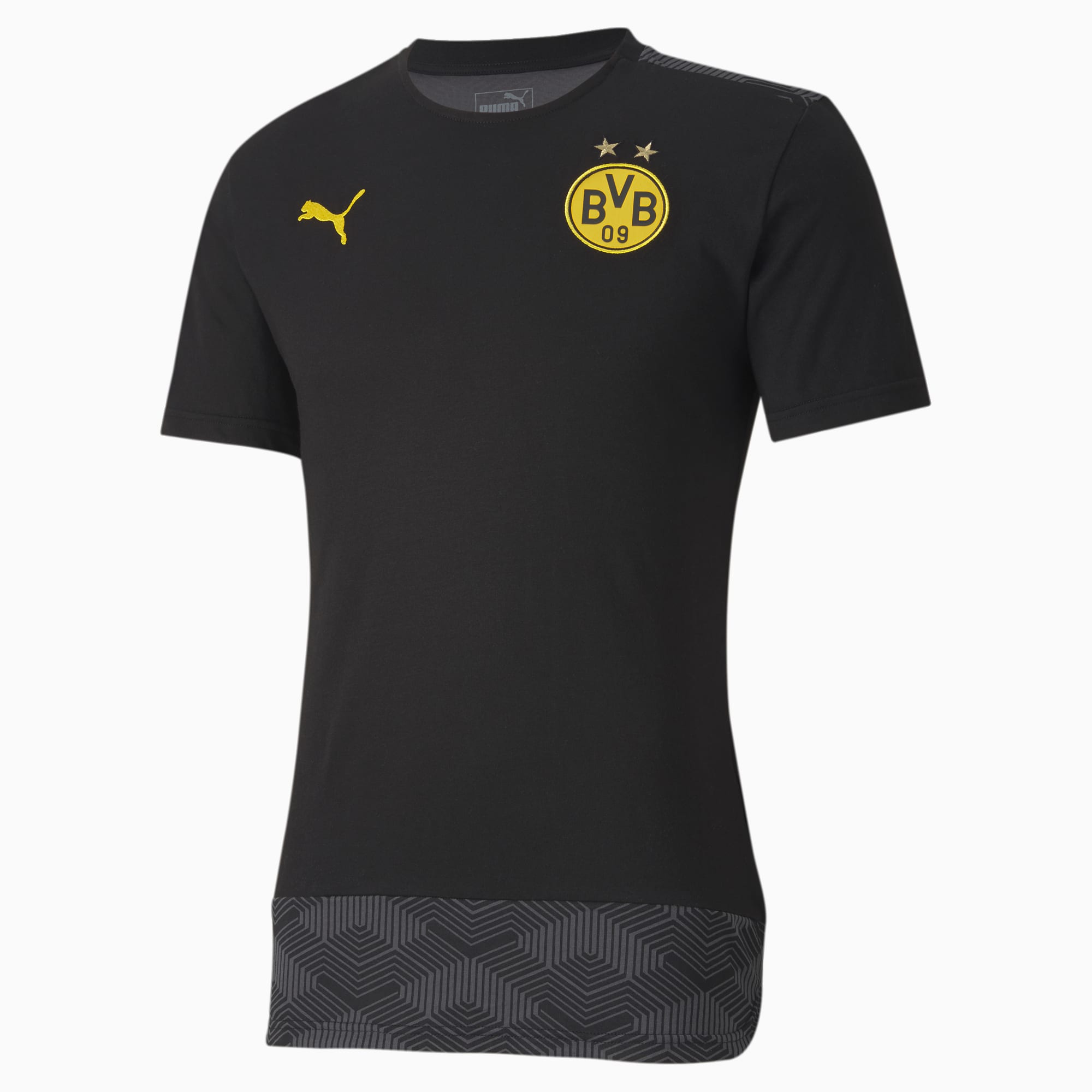 PUMA T-Shirt BVB Casuals Football pour Homme, Noir/Jaune, Taille M, Vêtements