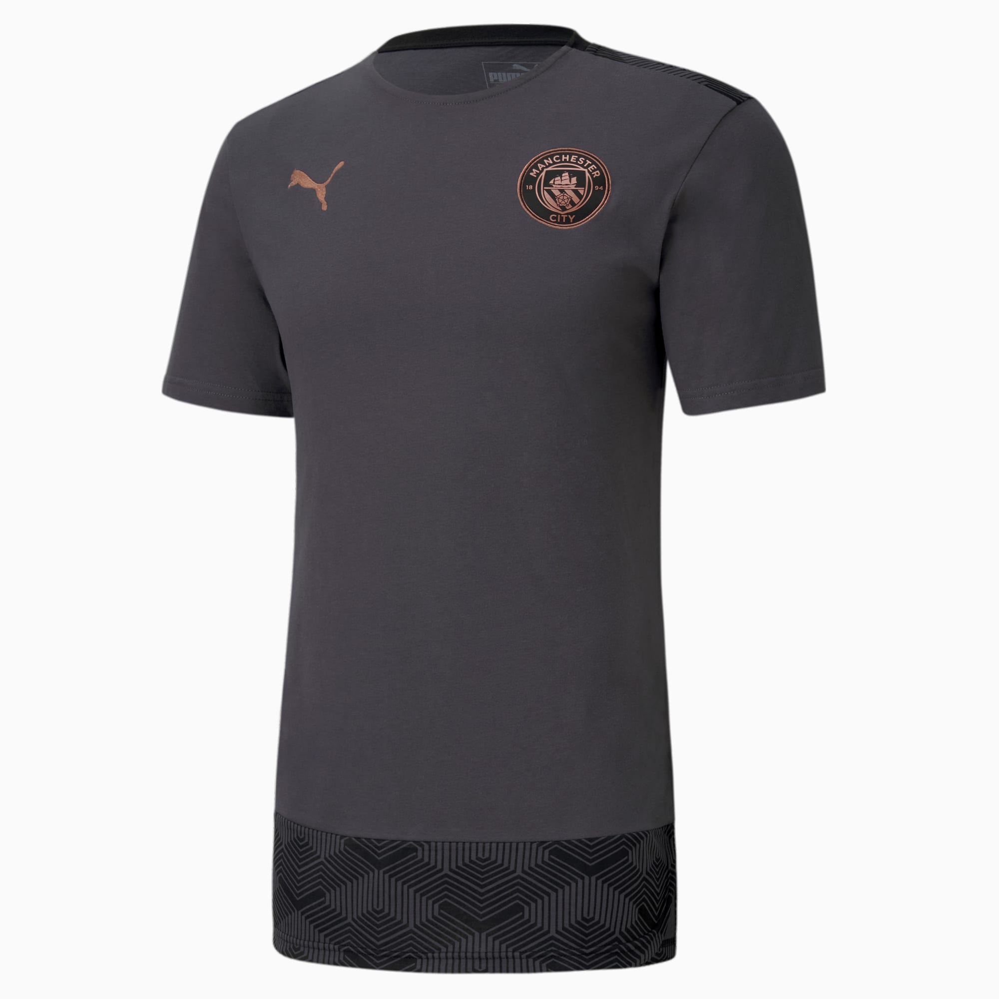 PUMA T-Shirt de football Man City Casuals pour Homme, Gris, Taille 3XL, Vêtements