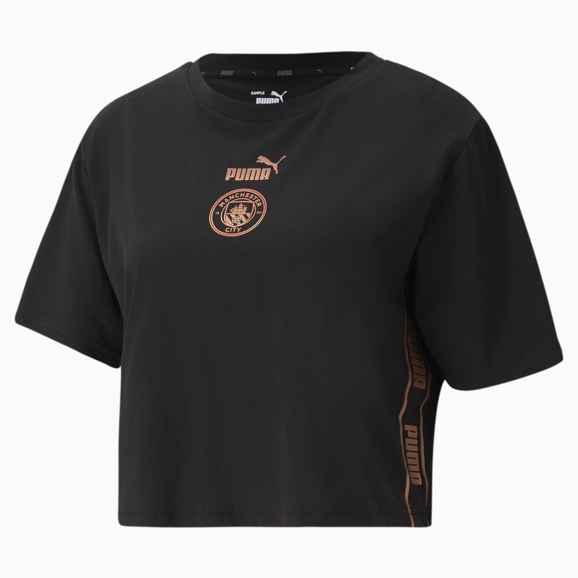 PUMA T-Shirt Man City ftblCULTURE Football pour Femme, Noir, Taille XL, Vêtements