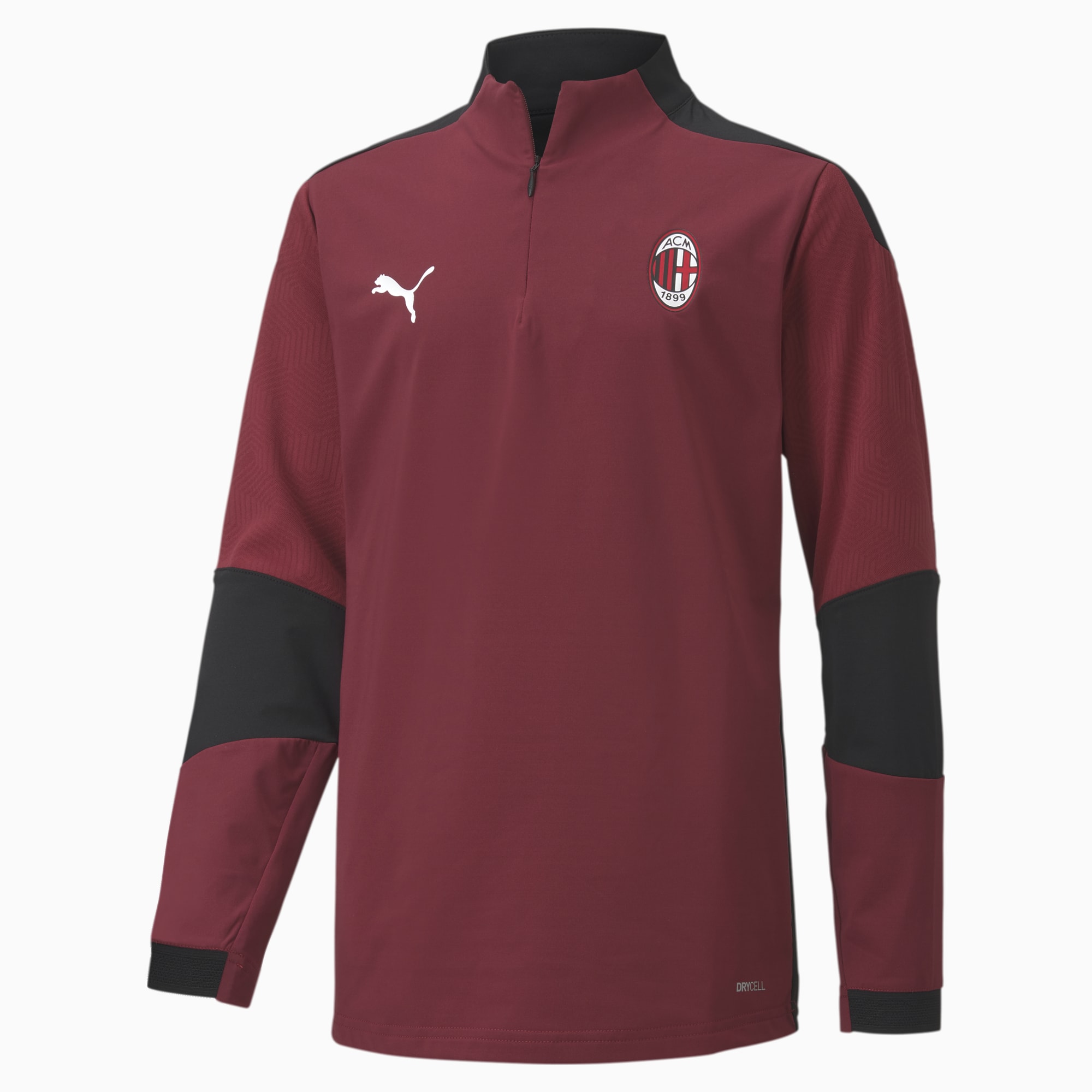 Image of PUMA AC Milan Youth Training Sweatshirt Für Kinder | Mit Aucun | Rot/Schwarz | Größe: 116