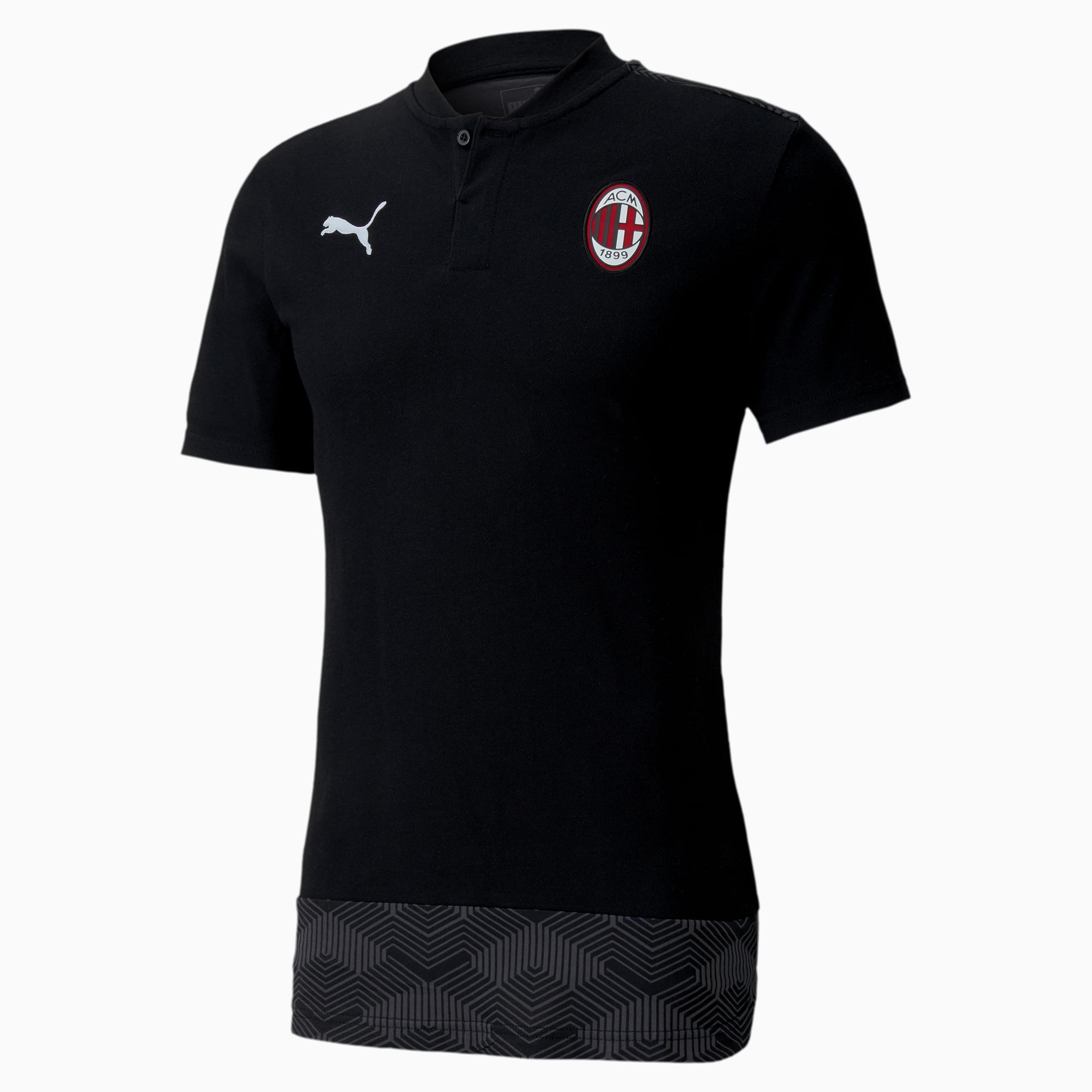 PUMA Polo de football AC Milan Casuals pour Homme, Noir/Blanc, Taille XS, Vêtements