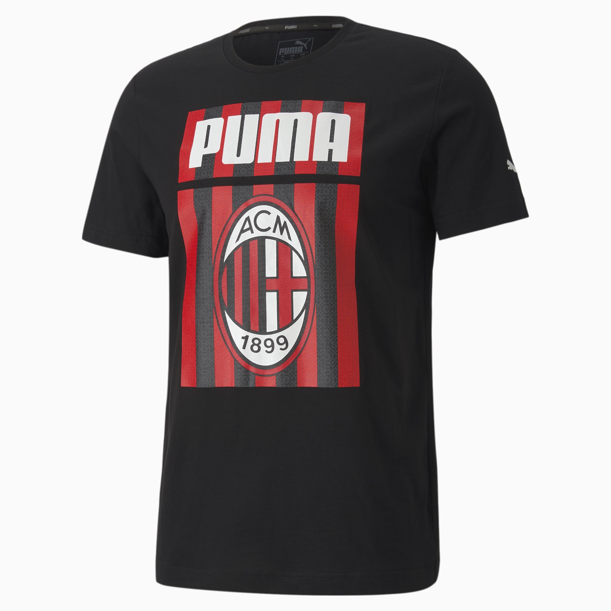 Image of PUMA AC Milan ftblCore Graphic Herren Fußball T-Shirt | Mit Aucun | Schwarz/Rot | Größe: XL