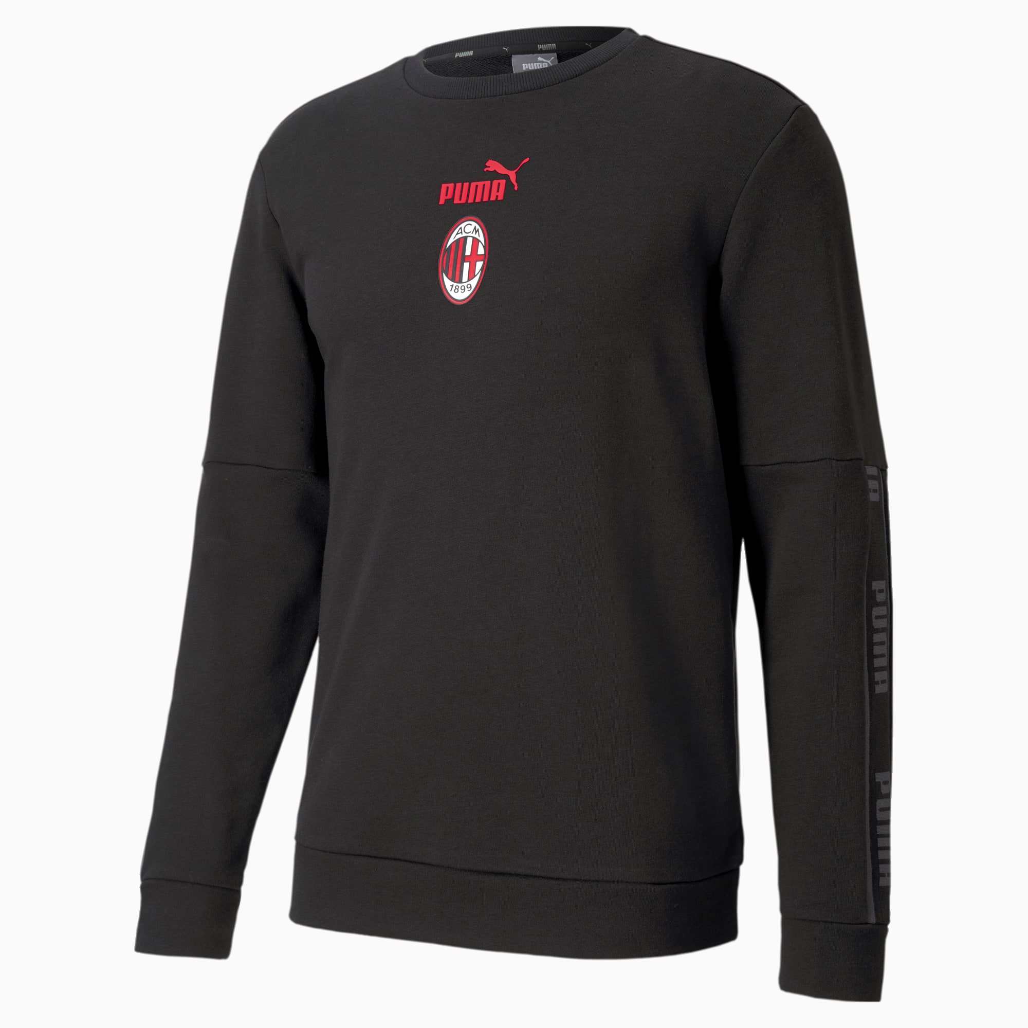 Image of PUMA AC Milan ftblCulture Herren Fußball Sweatshirt II | Mit Aucun | Schwarz/Rot | Größe: L