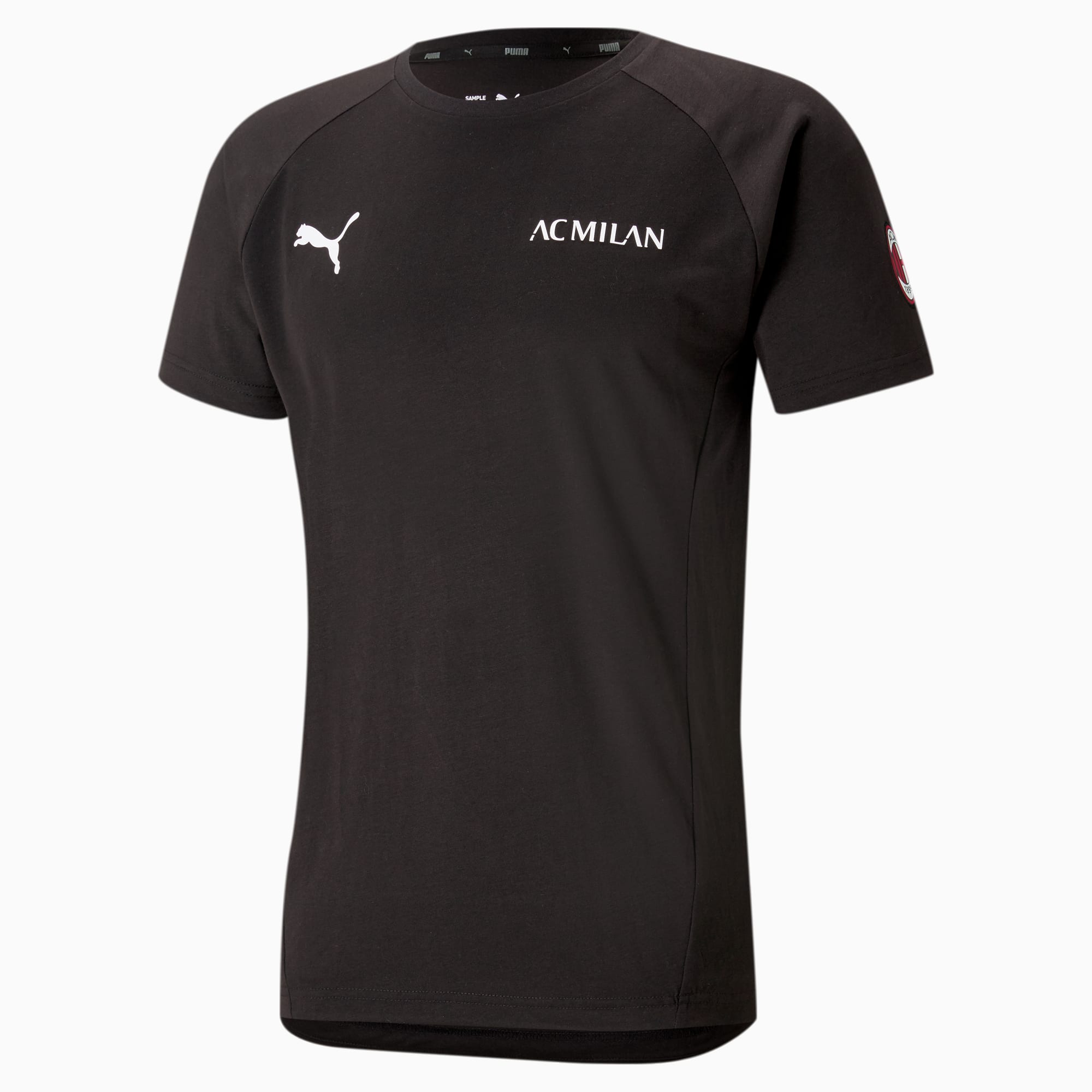 Image of PUMA ACM Evostripe Herren Fußball-T-Shirt | Mit Aucun | Schwarz/Rot | Größe: XS