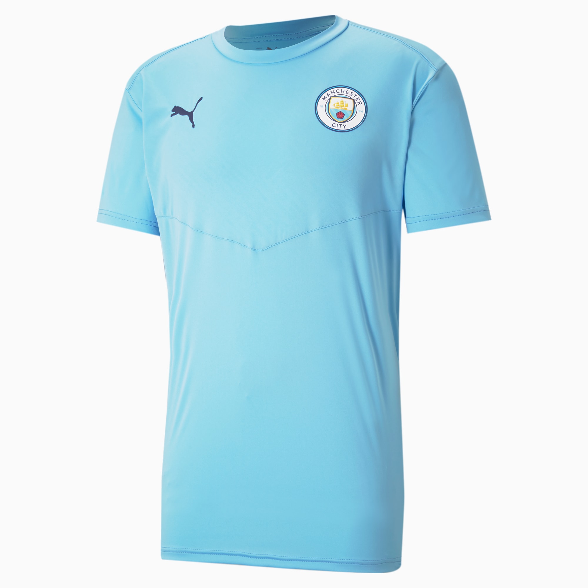 PUMA Chaussure T-Shirt d’échauffement de football Man City homme, Bleu, Taille L, Vêtements