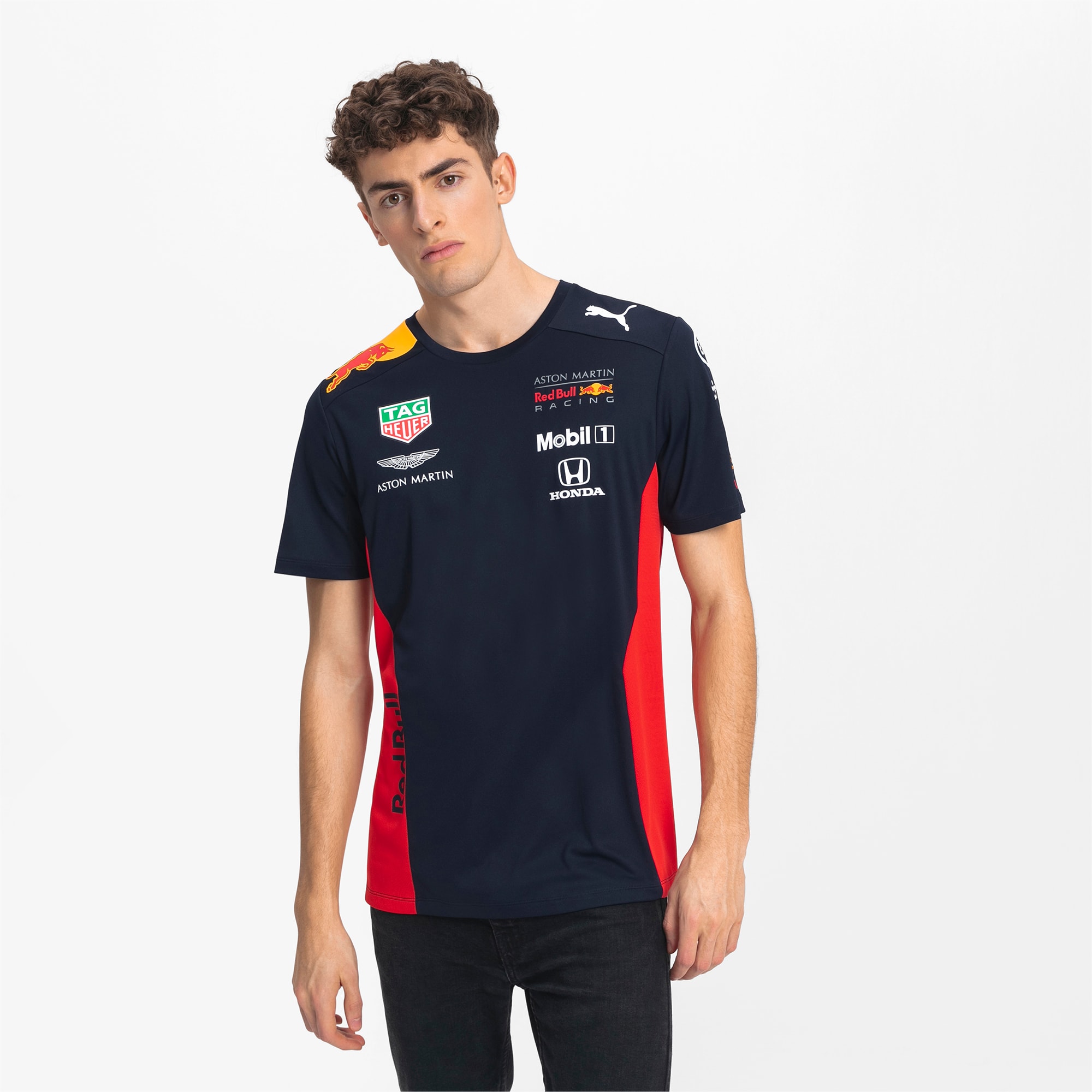 Red Bull Racing Team T-shirt voor Heren, Zwart, Maat XL | PUMA