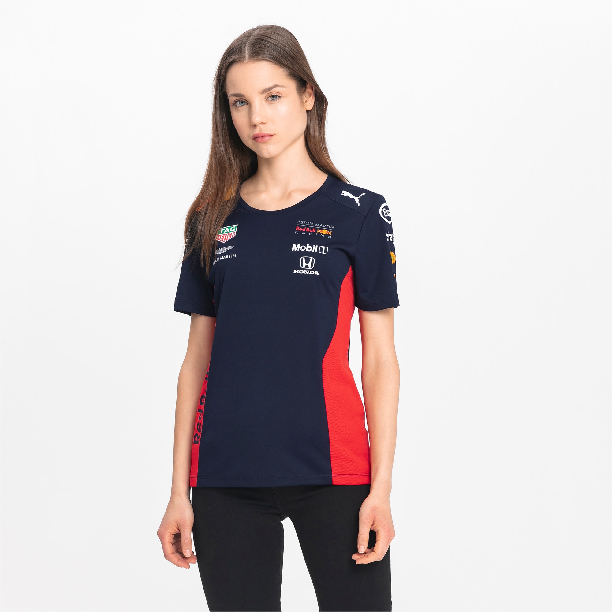 Red Bull Racing Team T-shirt voor Dames, Zwart, Maat M | PUMA