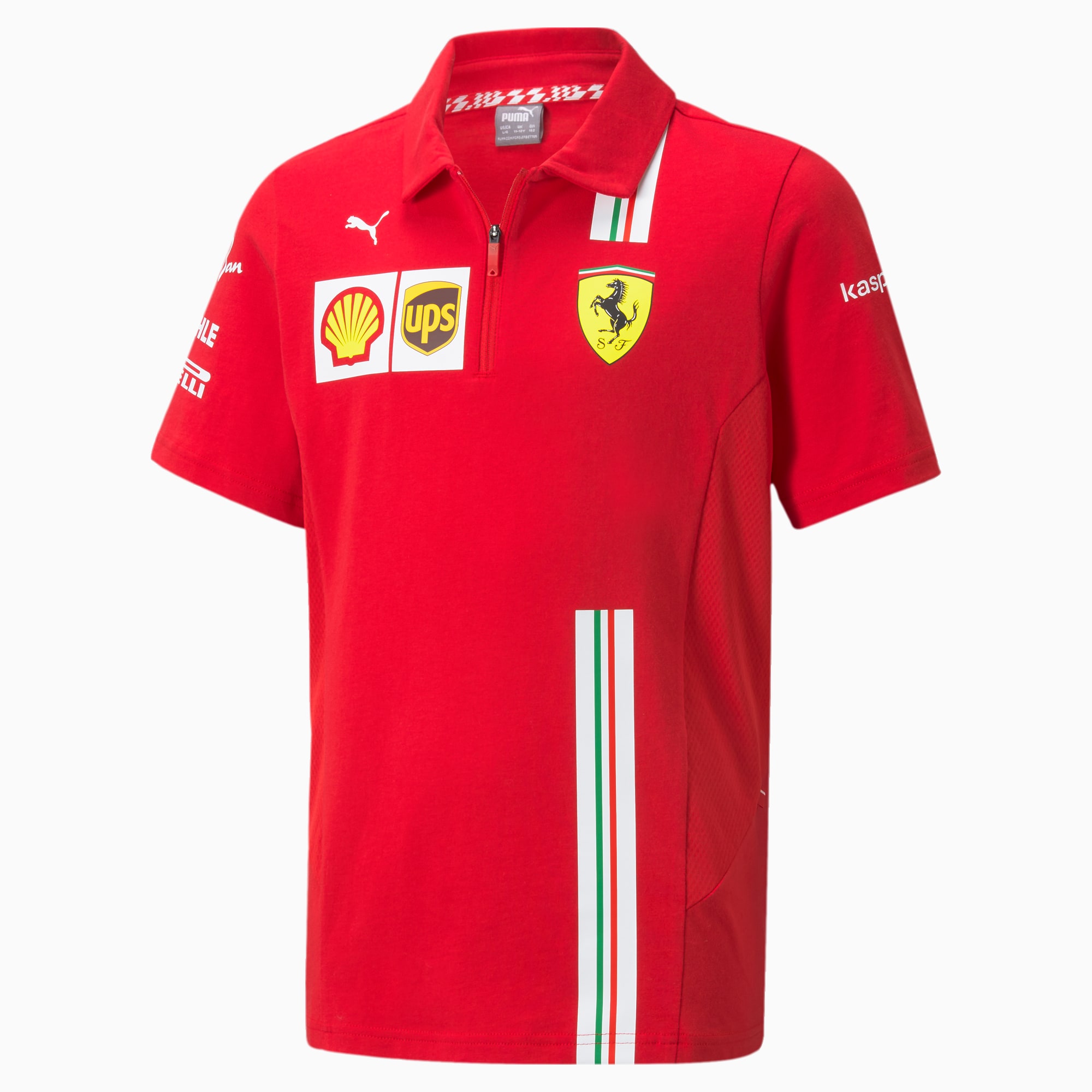PUMA Polo Scuderia Ferrari Team Youth pour Enfant, Rouge, Taille 128, Vêtements
