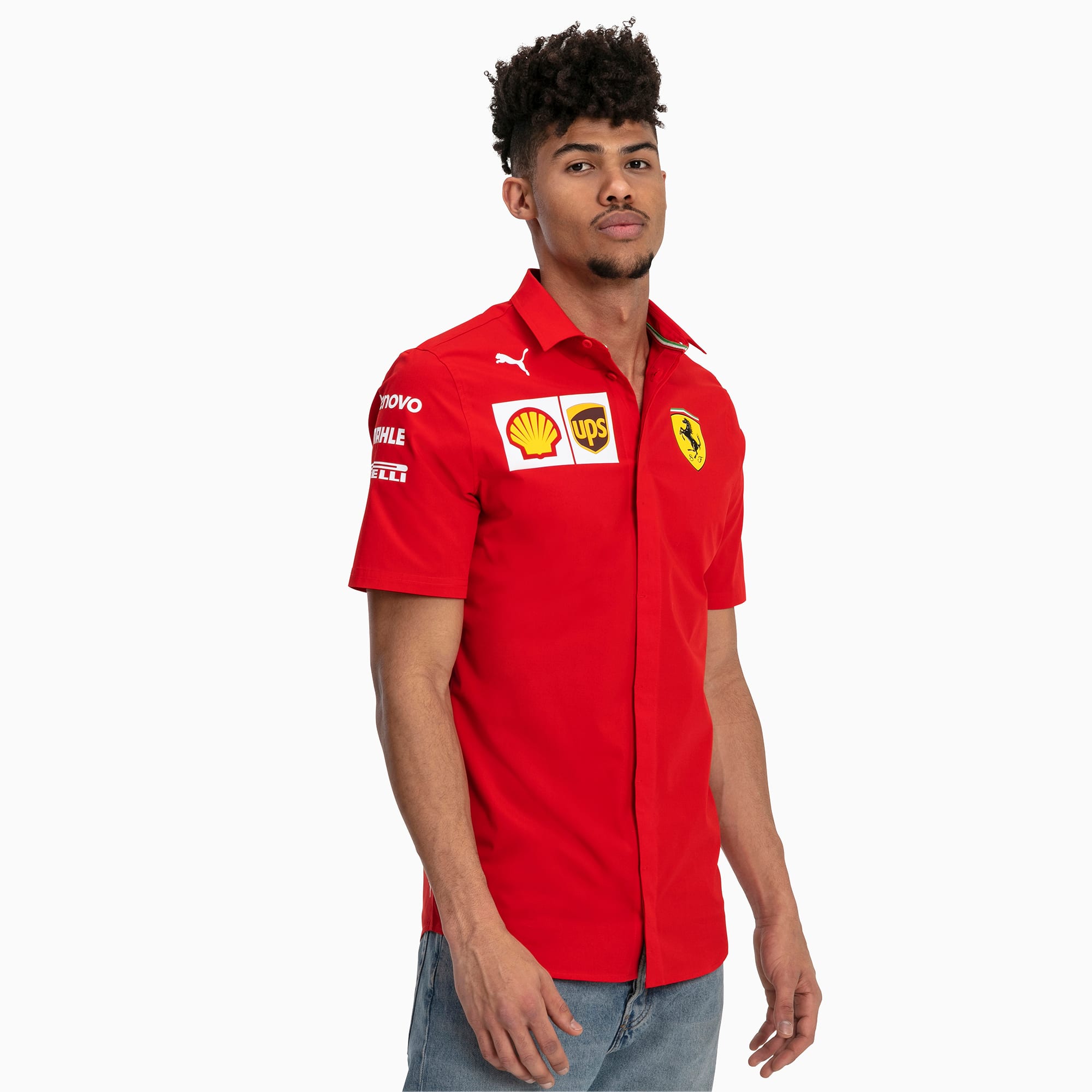 PUMA Chemise Ferrari Team à manches courtes pour Homme, Rouge, Taille XS, Vêtements
