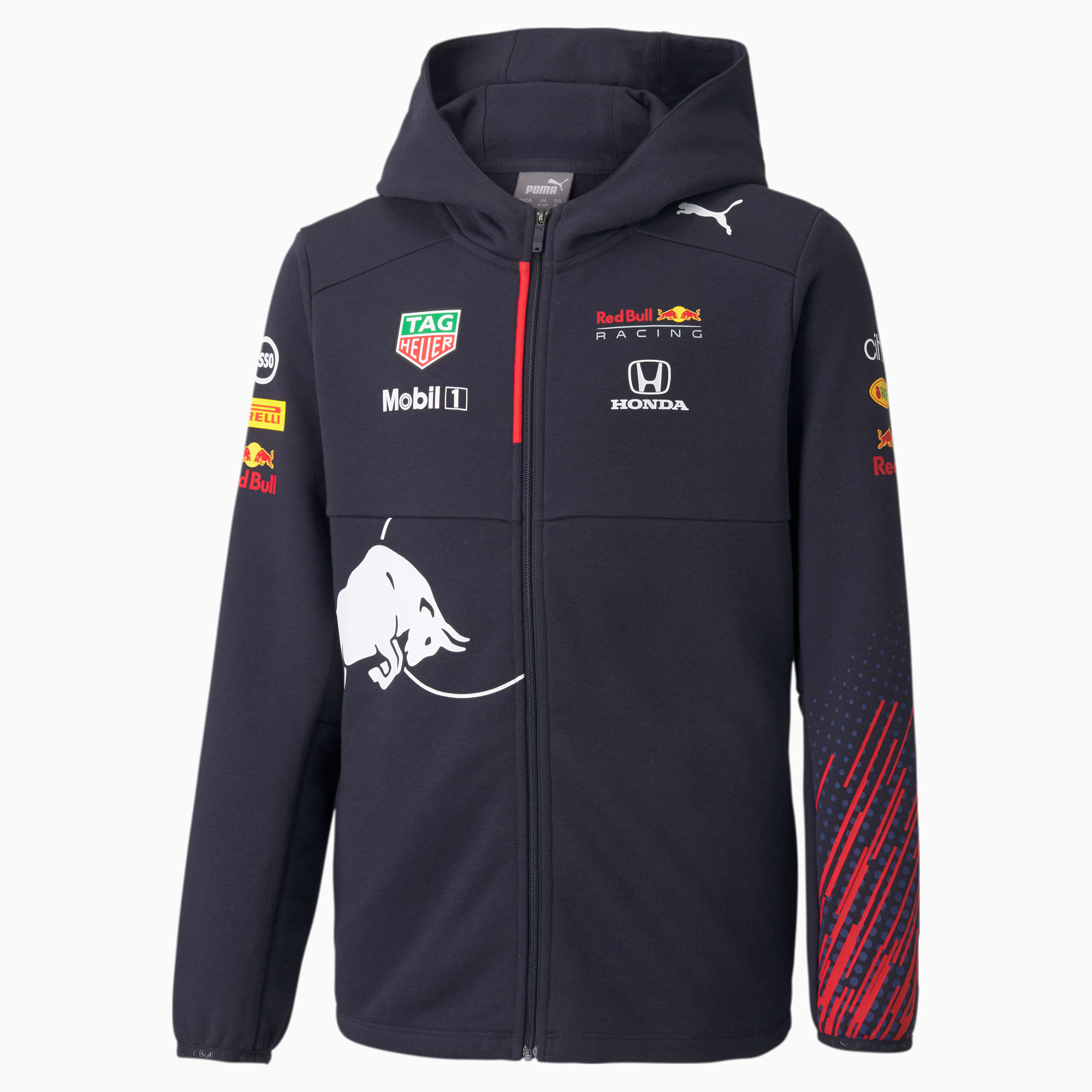 PUMA Red Bull Racing Team Jugend Kapuzenjacke Für Kinder | Mit Aucun | Schwarz | Größe: 176