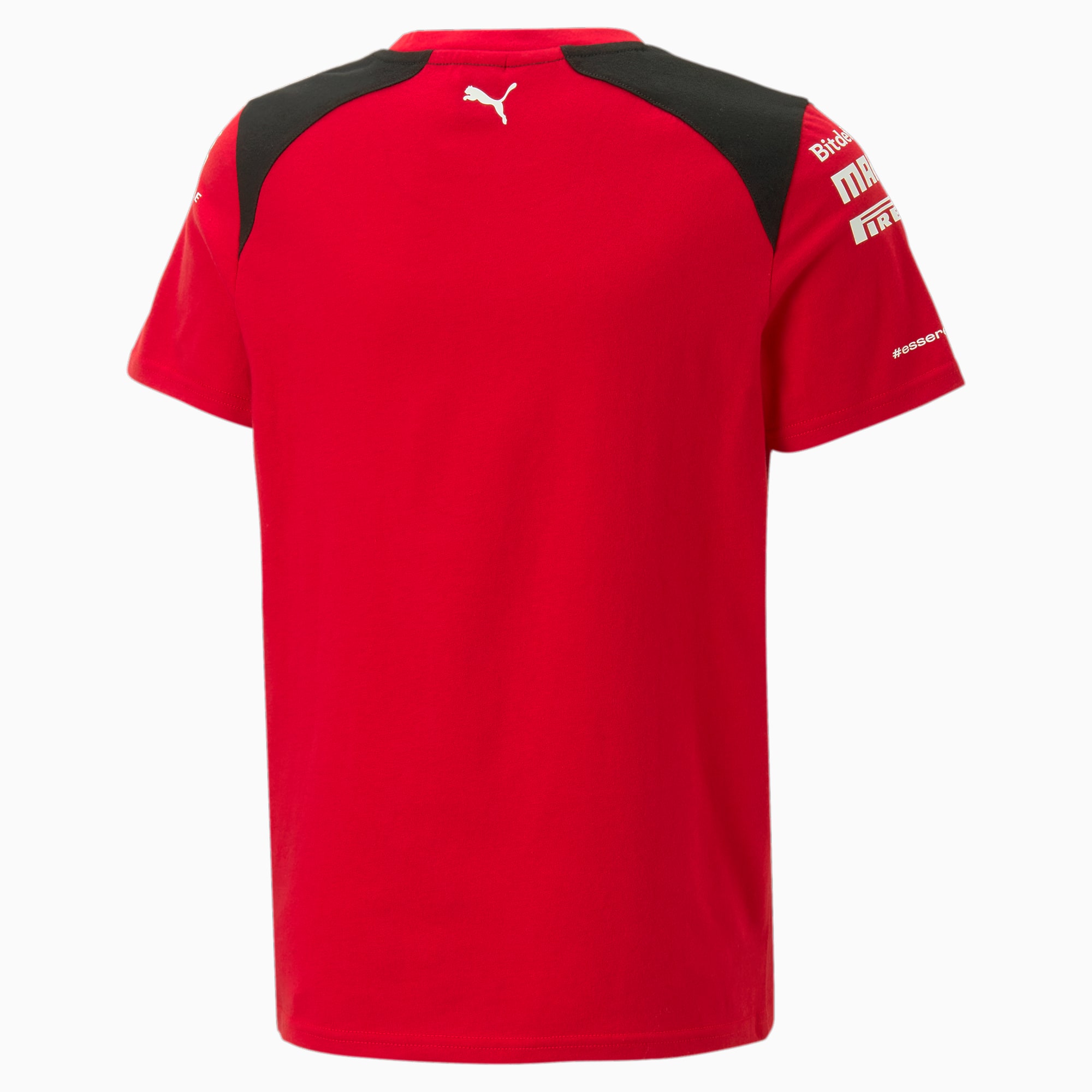 PUMA Scuderia Ferrari 2023 Team Replica T-Shirt Youth, Red, Size 104, Clothing