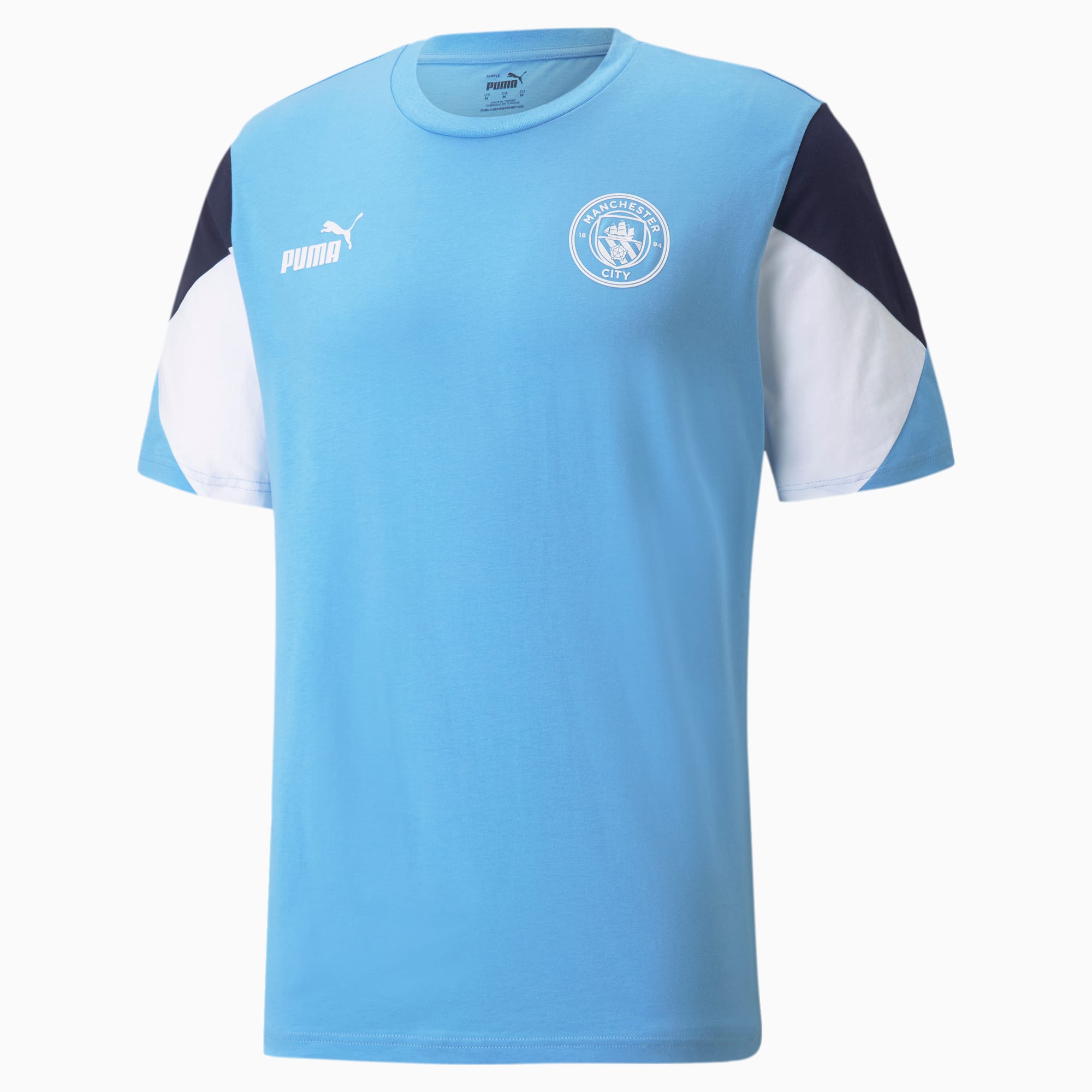 Man City FtblCulture voetbal-T-shirt, Blauw/Wit, Maat 3XL | PUMA