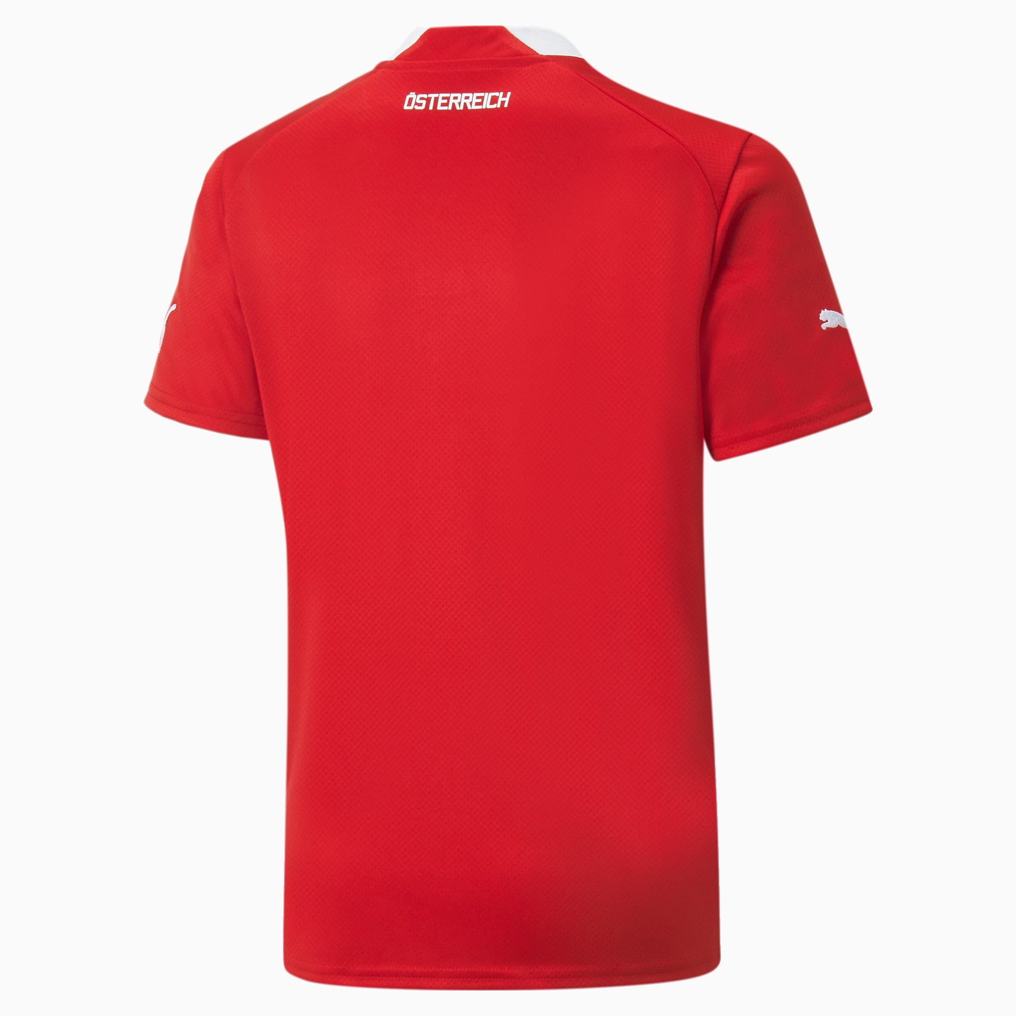 PUMA Oostenrijk Thuis 22/23 Replica Jersey Jeugd, Wit/Rood