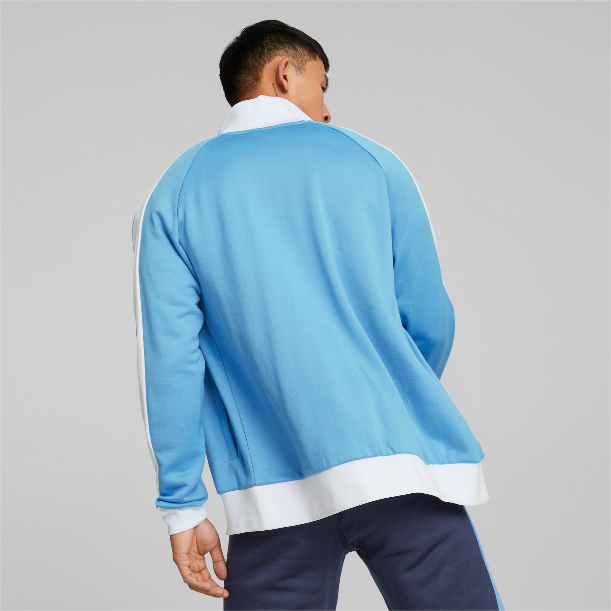PUMA Manchester City F.C. Ftblheritage T7 Track Jacket Men, Light Blue/White, Size XXS, Clothing