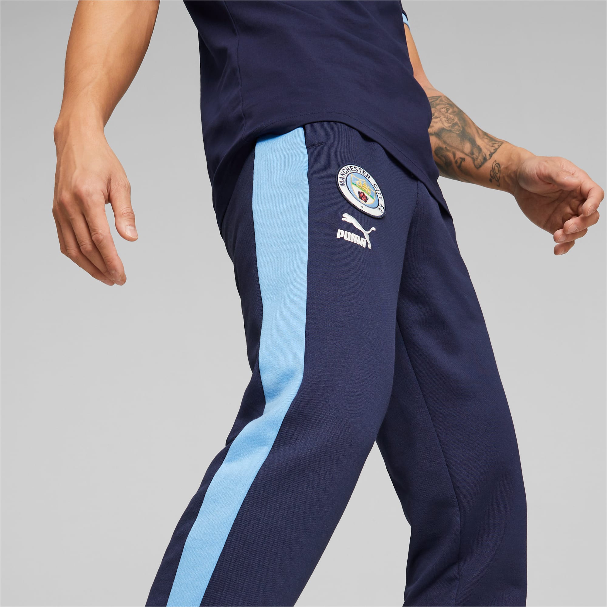 PUMA Manchester City F.C. Ftblheritage T7 Track Pants Men, Dark Blue, Size XXS, Clothing