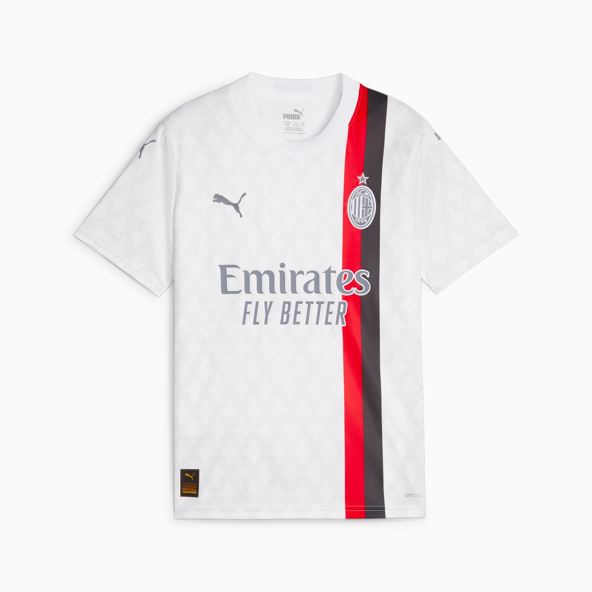 PUMA AC Milan 23/24 Away Jersey Youth, White/Feather Grey, Size 5-6Y, Clothing