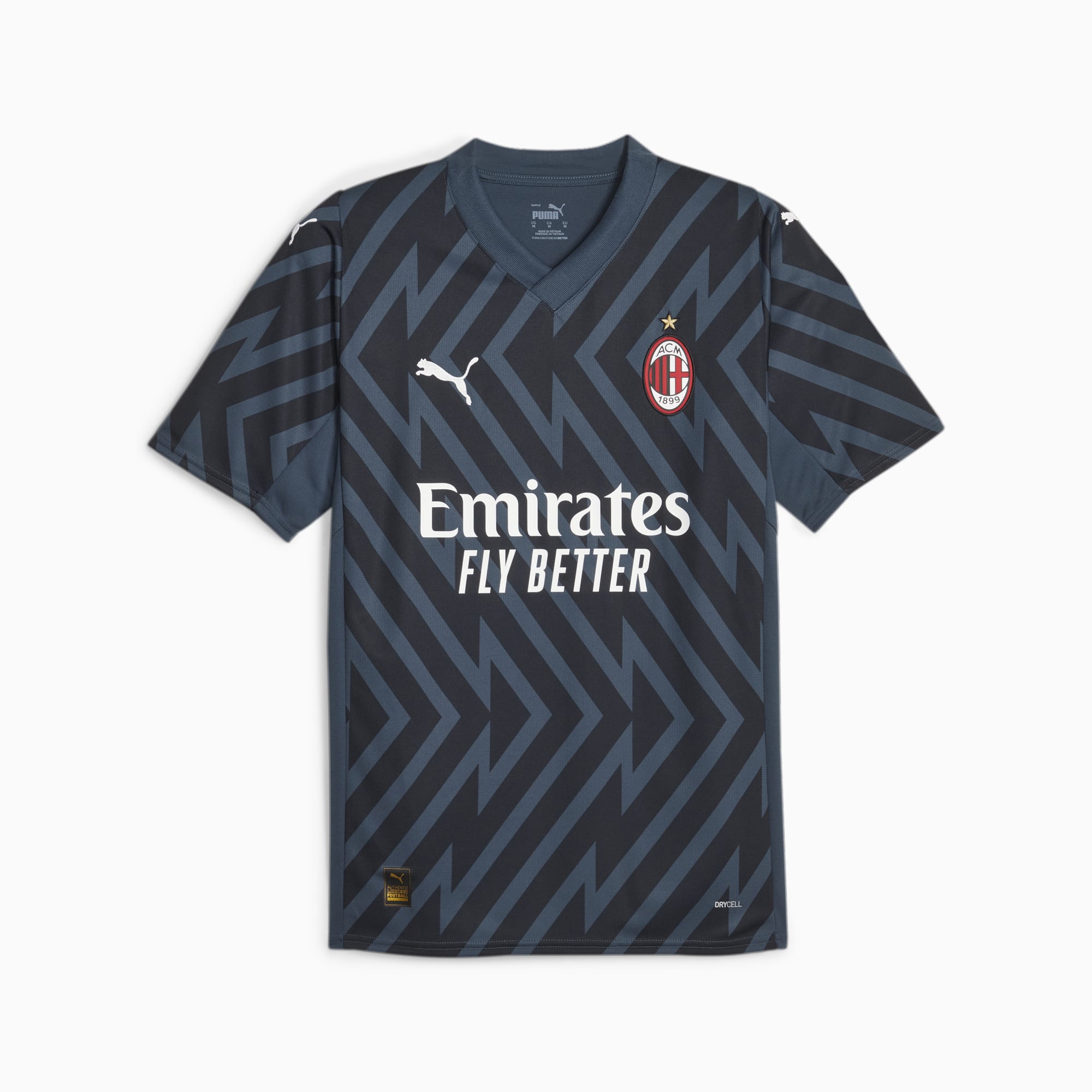 PUMA AC Milan Football Men's Goalkeeper Jersey, Dark Night, Size XS, Clothing