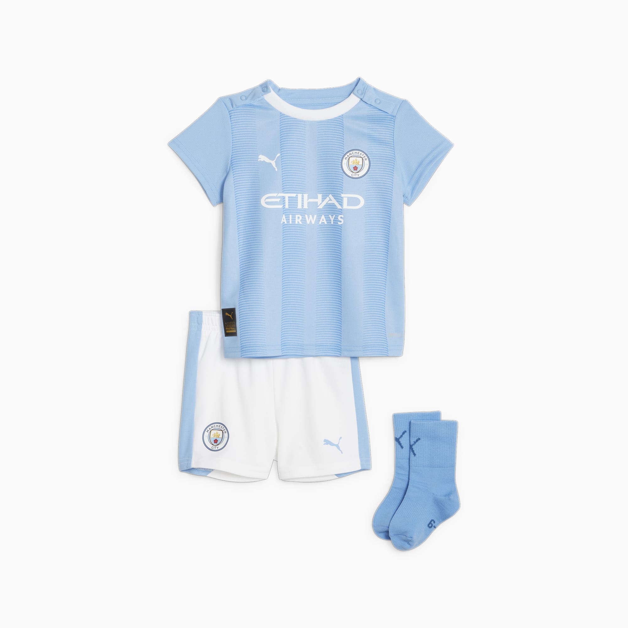 PUMA Manchester City F.C. Home Baby Kit, Light Blue/White, Size 92, Clothing