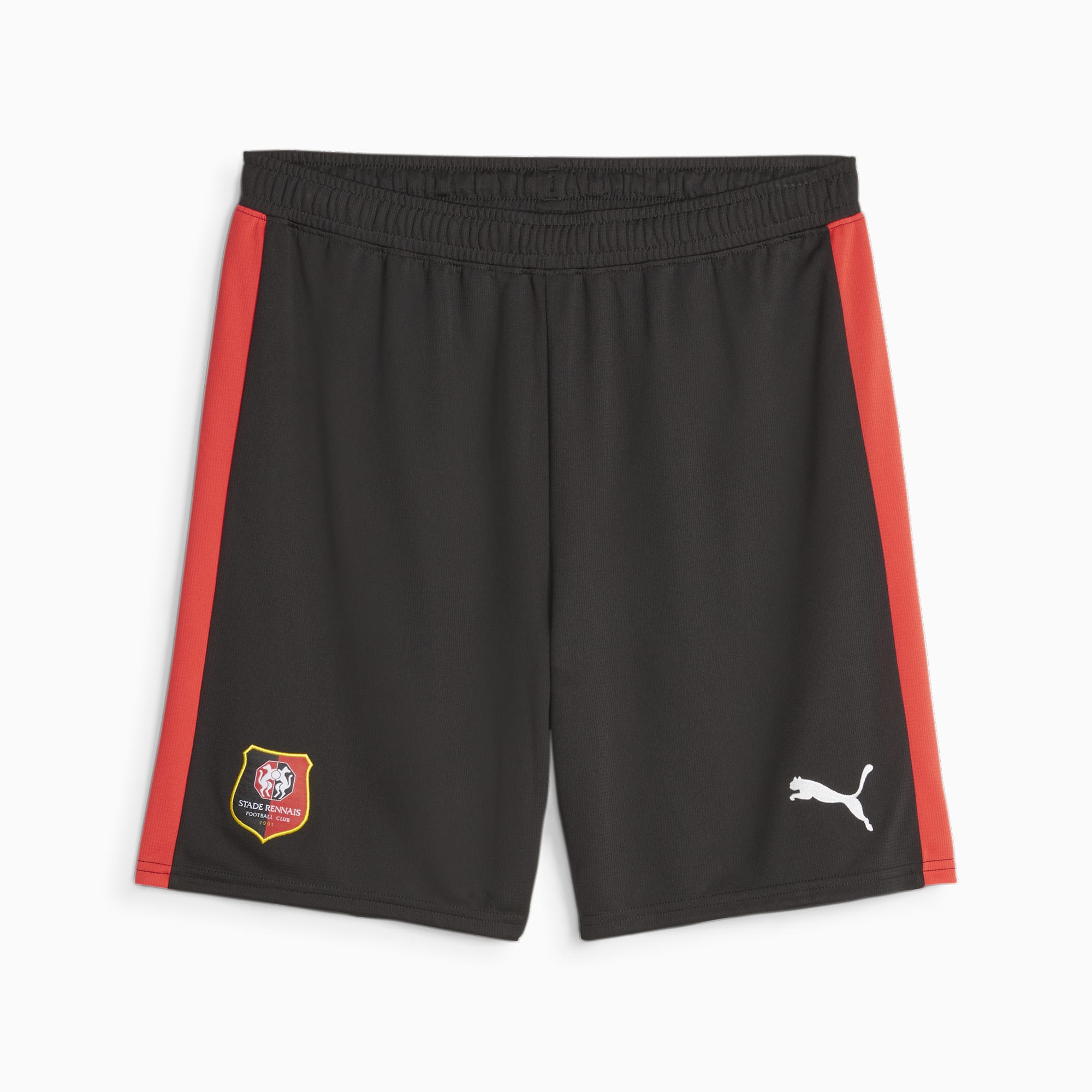 Men's PUMA Stade Rennais F.C. Football Shorts, Black/Red, Size XS, Clothing