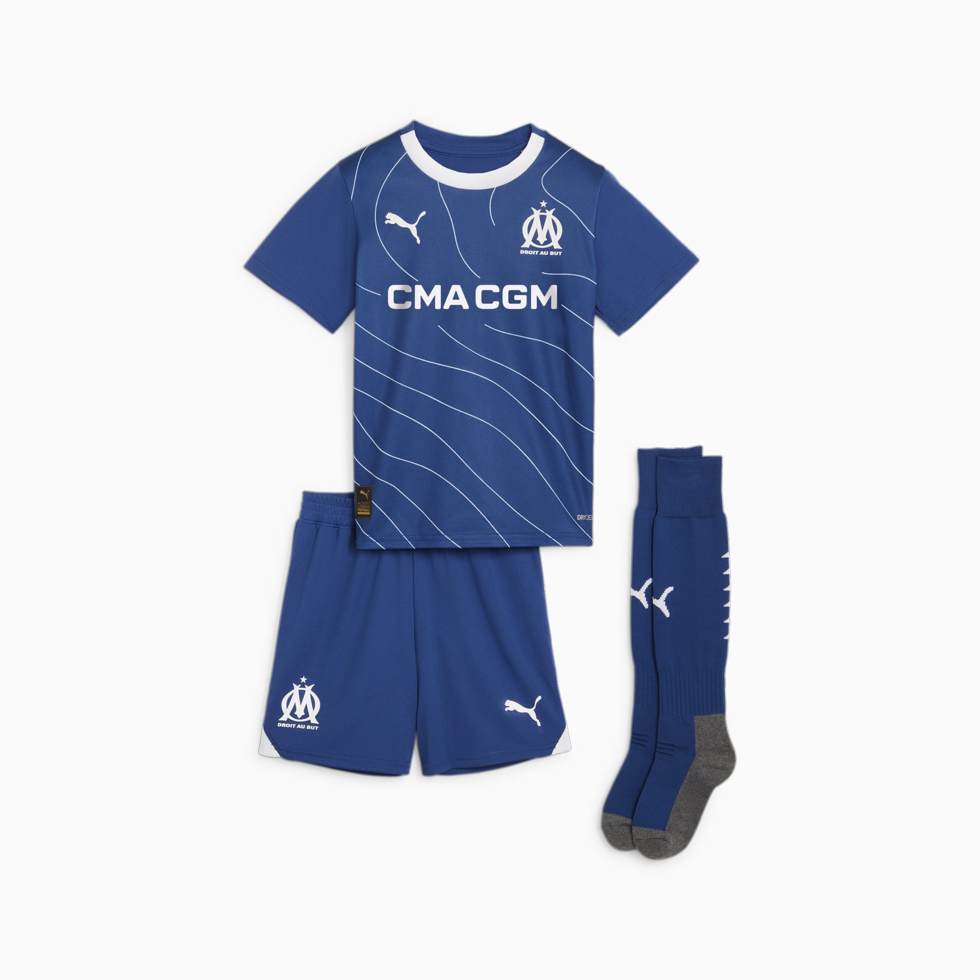 PUMA Olympique De Marseille 23/24 Away Minikit, Royal Blue, Size 92, Clothing