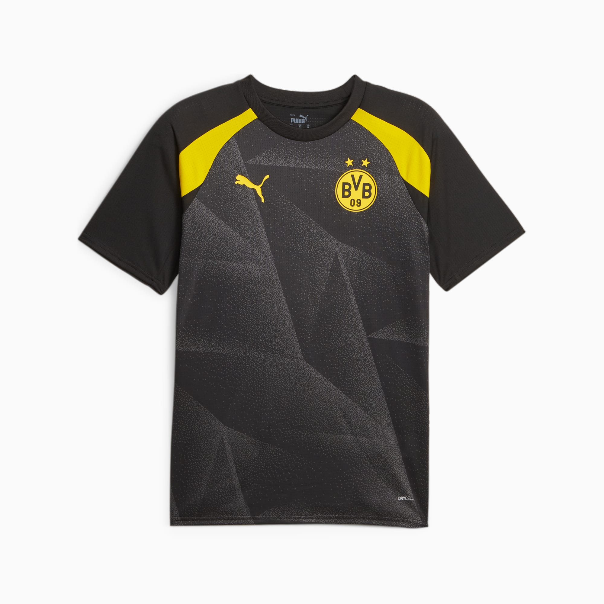 PUMA Borussia Dortmund Men's Prematch Jersey, Black/Cyber Yellow, Size XS, Clothing